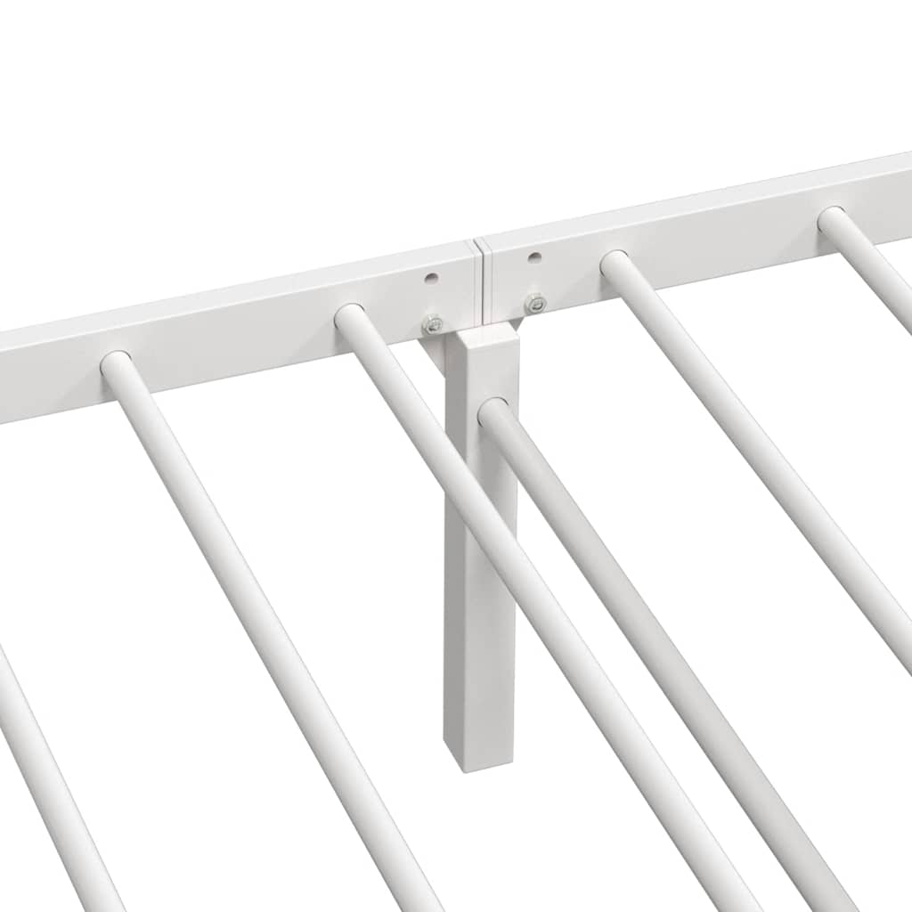 Bed Frame without Mattress Foldable White 90x190 cm Steel