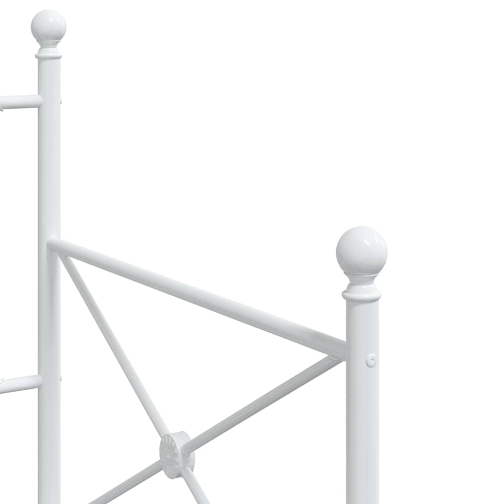 Day Bed without Mattress White 80x200 cm Steel
