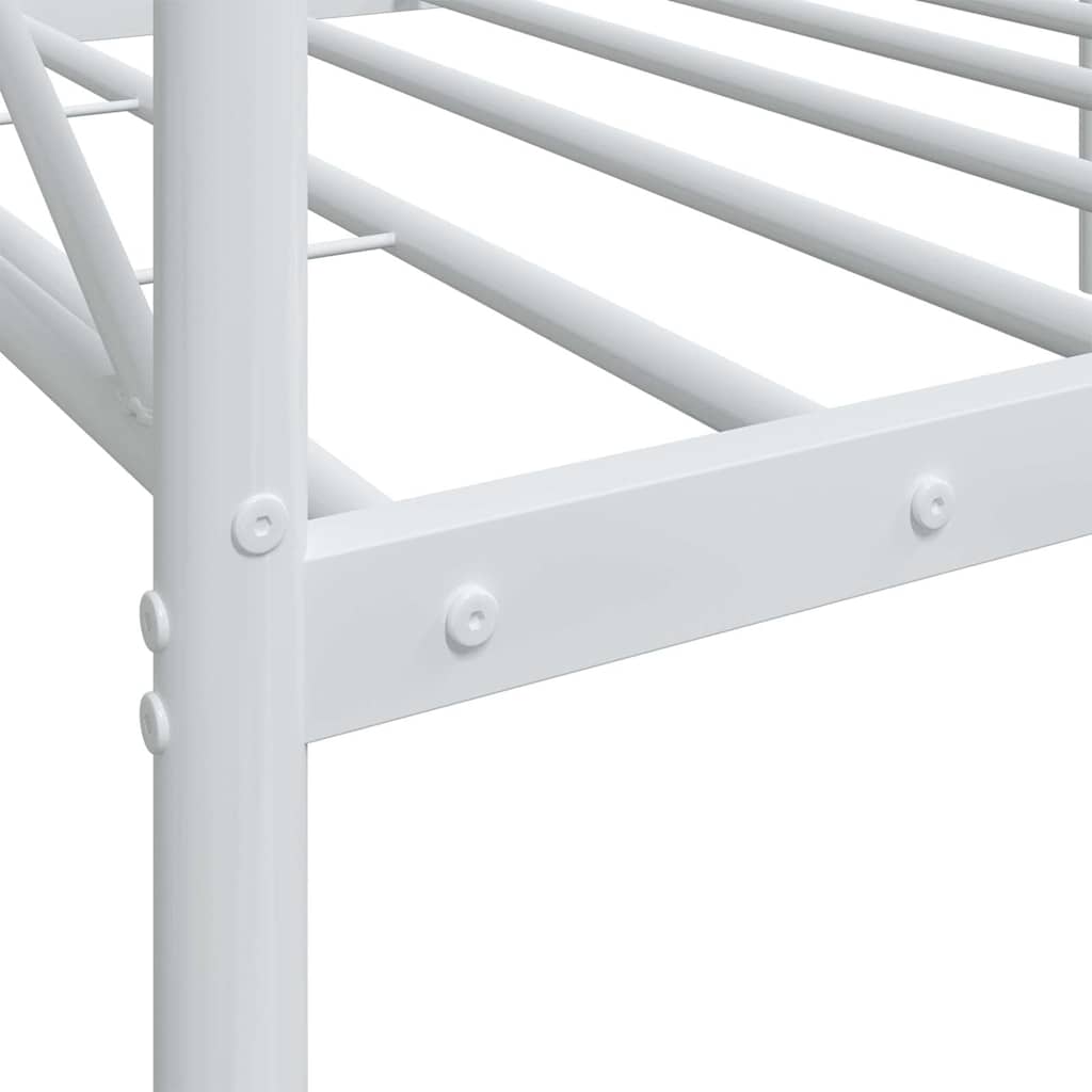 Day Bed without Mattress White 80x200 cm Steel