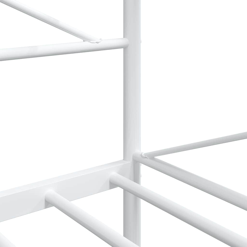 Day Bed without Mattress White 100x190 cm Steel