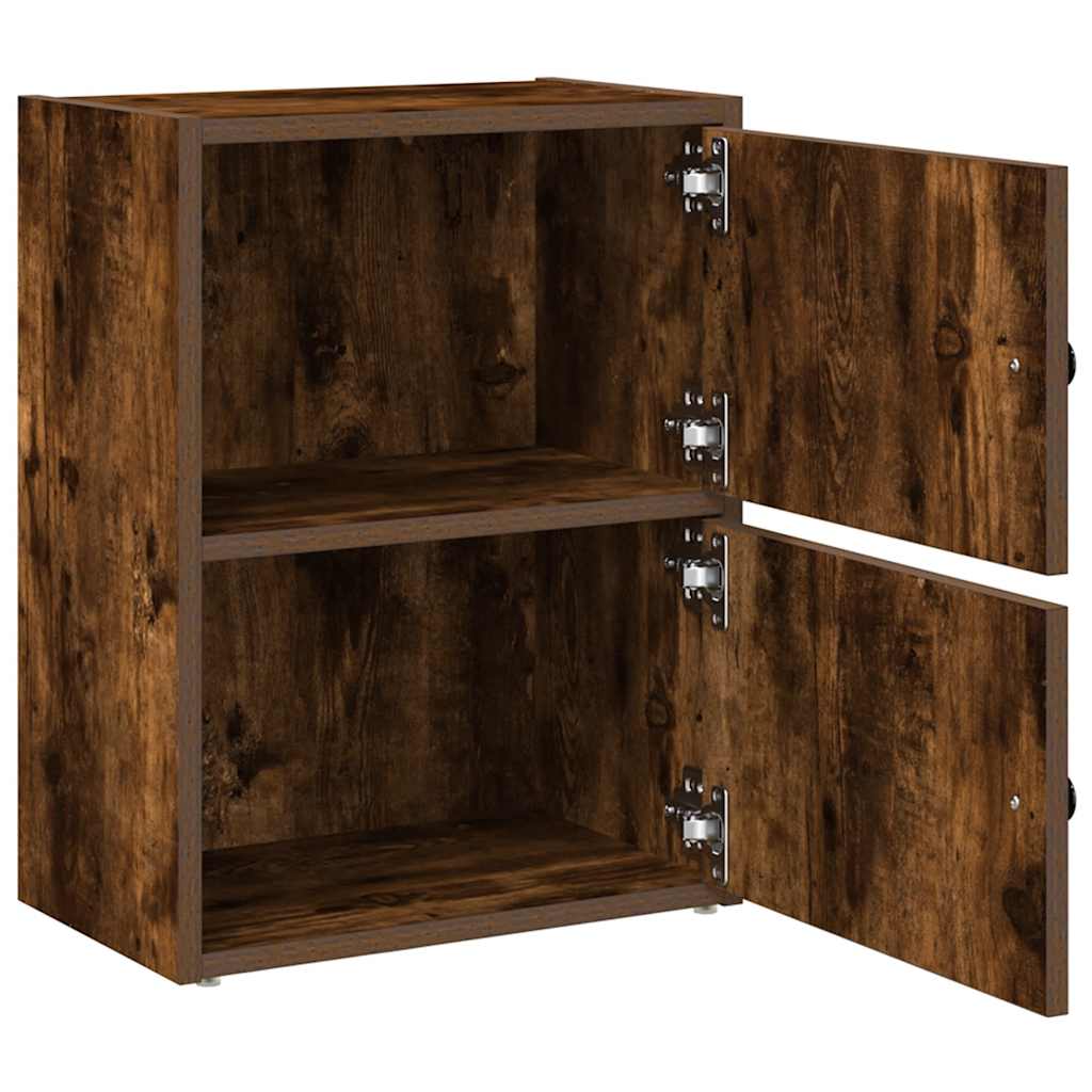 Bookcase Smoked Oak 40x24x52 cm Engineered Wood