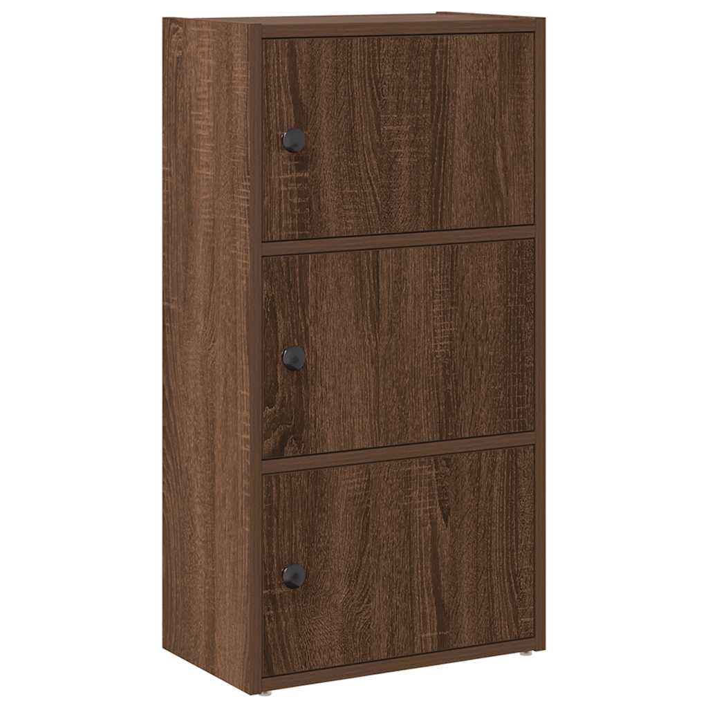 Bookcase Brown Oak 40x24x77 cm Engineered Wood