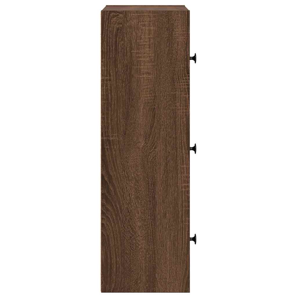 Bookcase Brown Oak 40x24x77 cm Engineered Wood