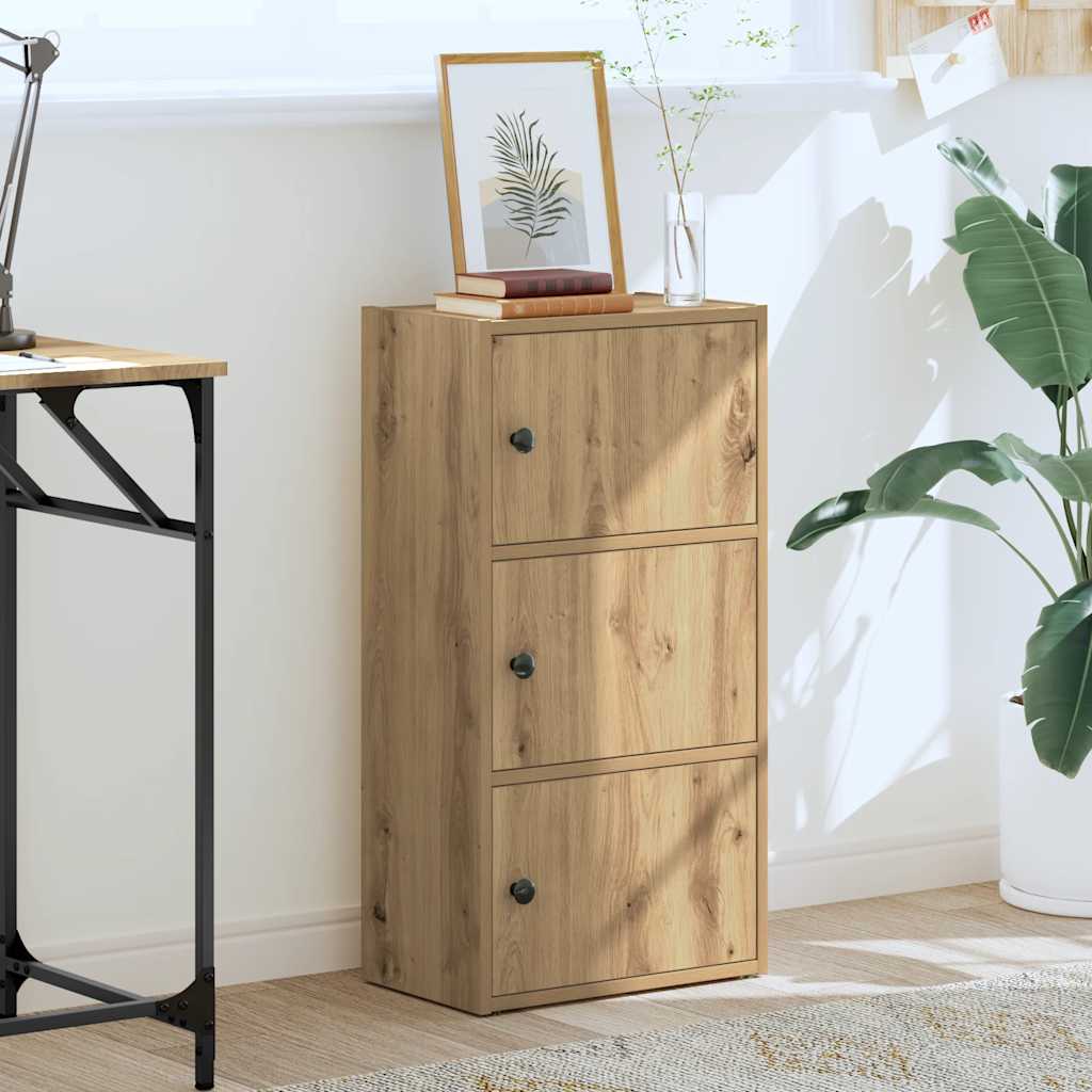 Bookcase Artisan Oak 40x24x77 cm Engineered Wood