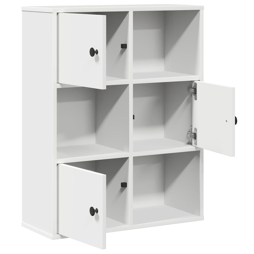Modern Wooden Bookcase With Closed & Open Storage Compartments Wood Book Cabinet