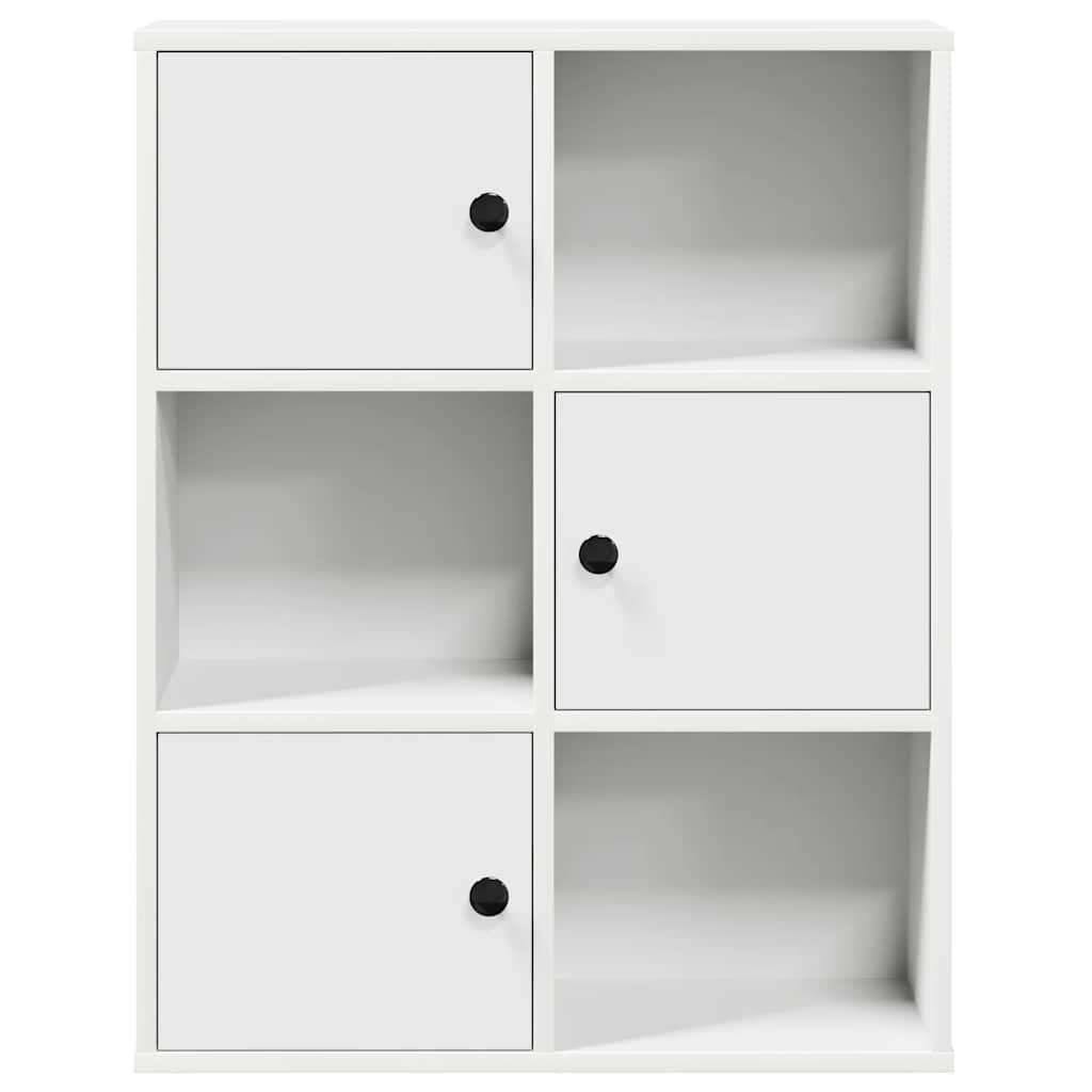 Modern Wooden Bookcase With Closed & Open Storage Compartments Wood Book Cabinet