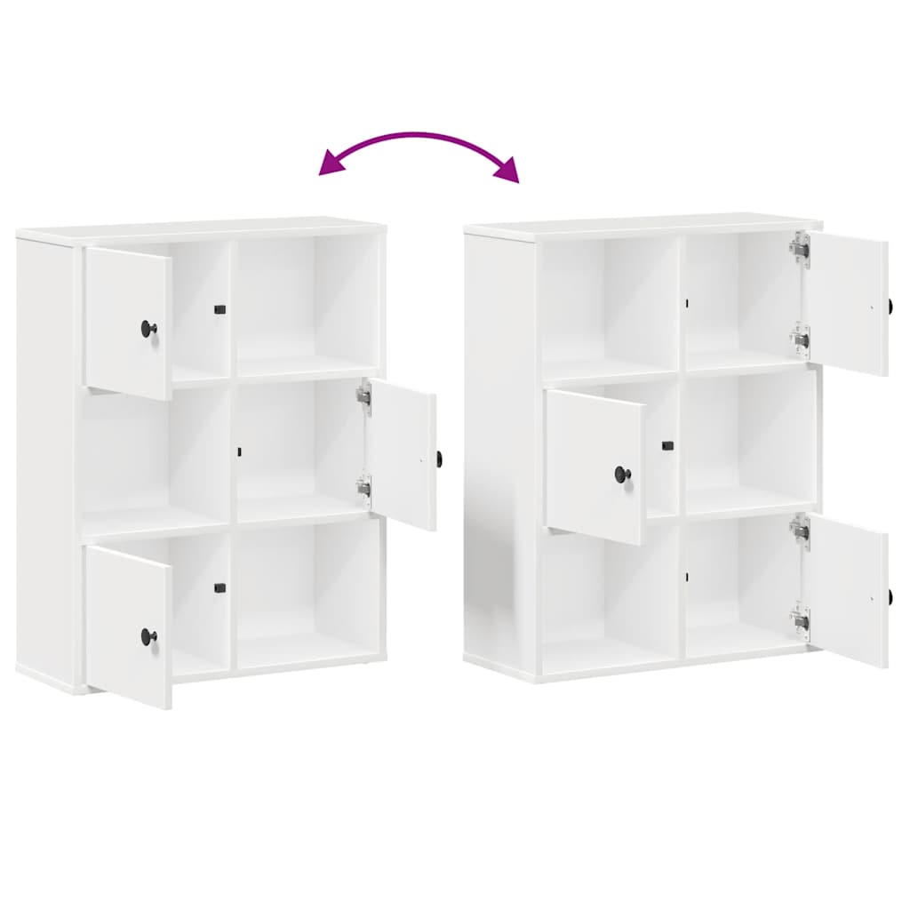 Modern Wooden Bookcase With Closed & Open Storage Compartments Wood Book Cabinet