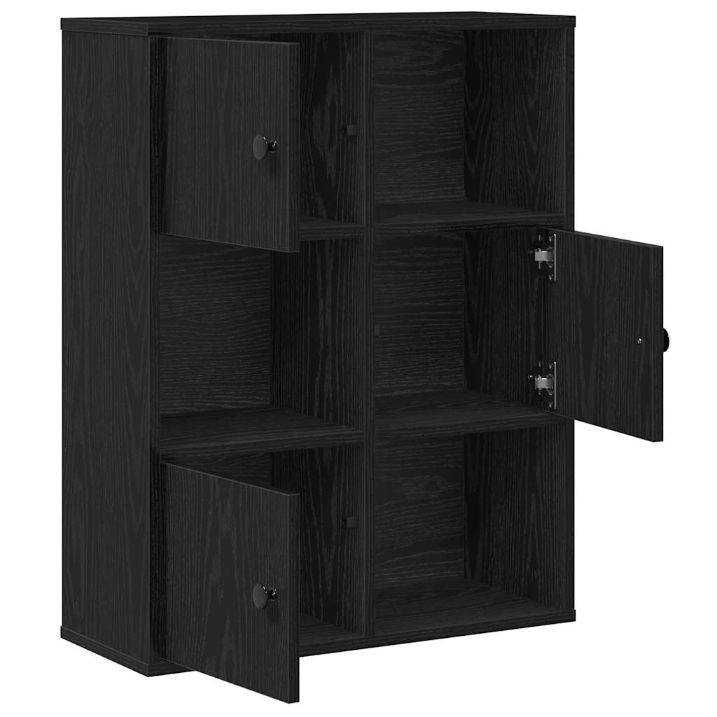 Modern Wooden Bookcase With Closed & Open Storage Compartments Wood Book Cabinet