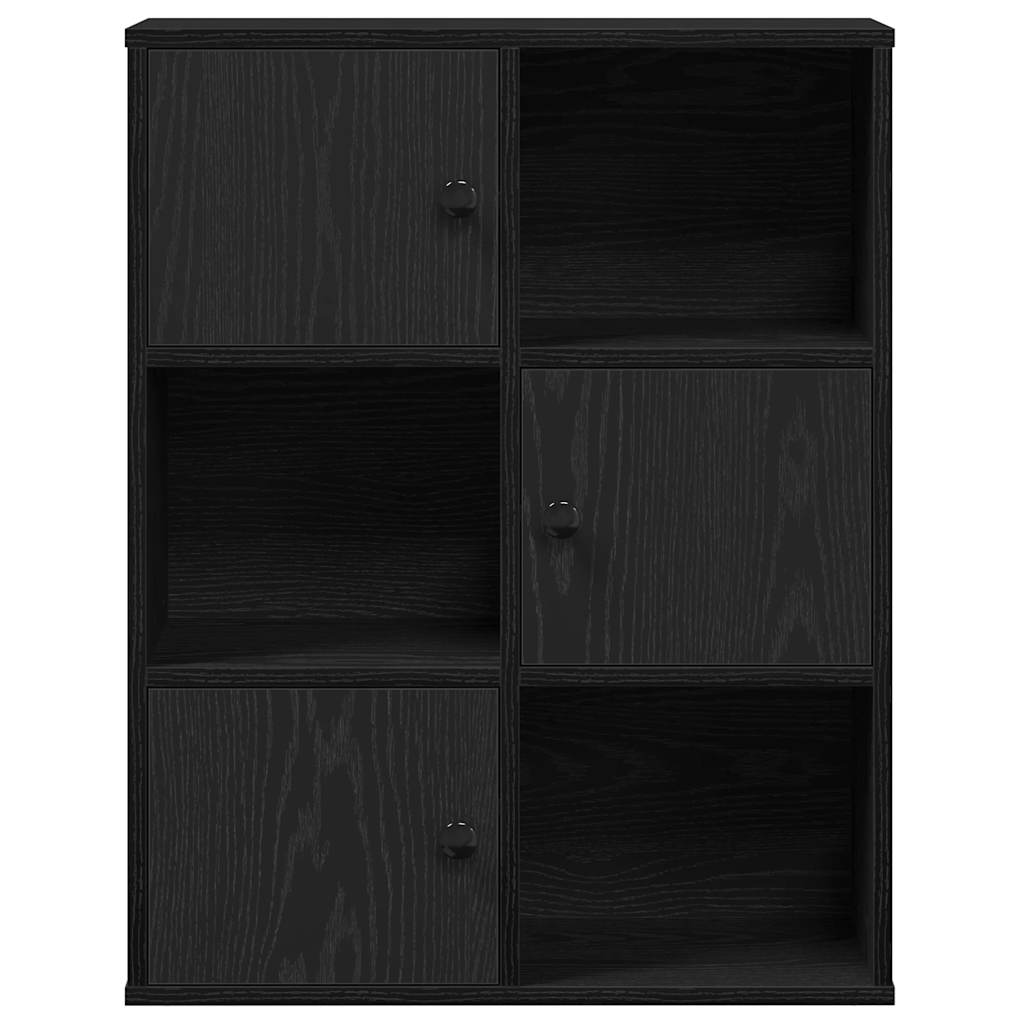 Modern Wooden Bookcase With Closed & Open Storage Compartments Wood Book Cabinet
