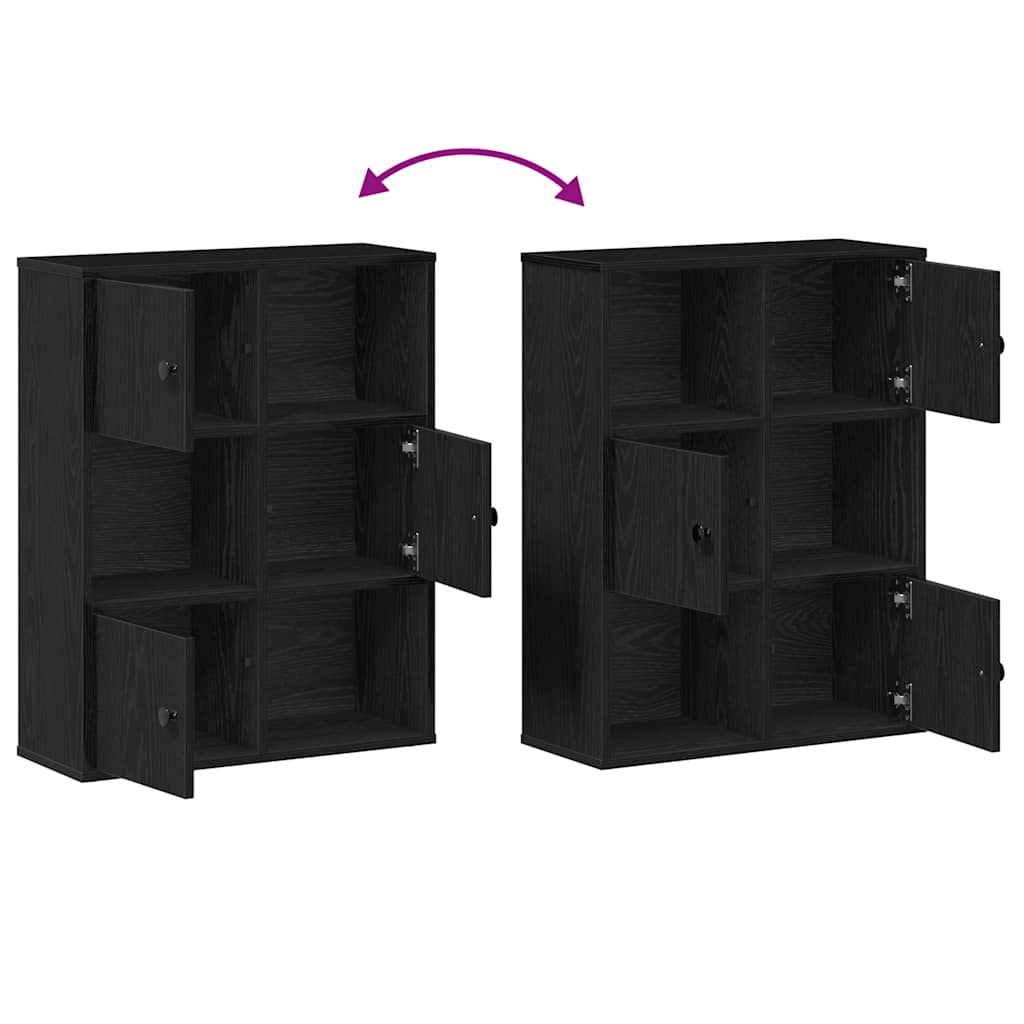 Modern Wooden Bookcase With Closed & Open Storage Compartments Wood Book Cabinet