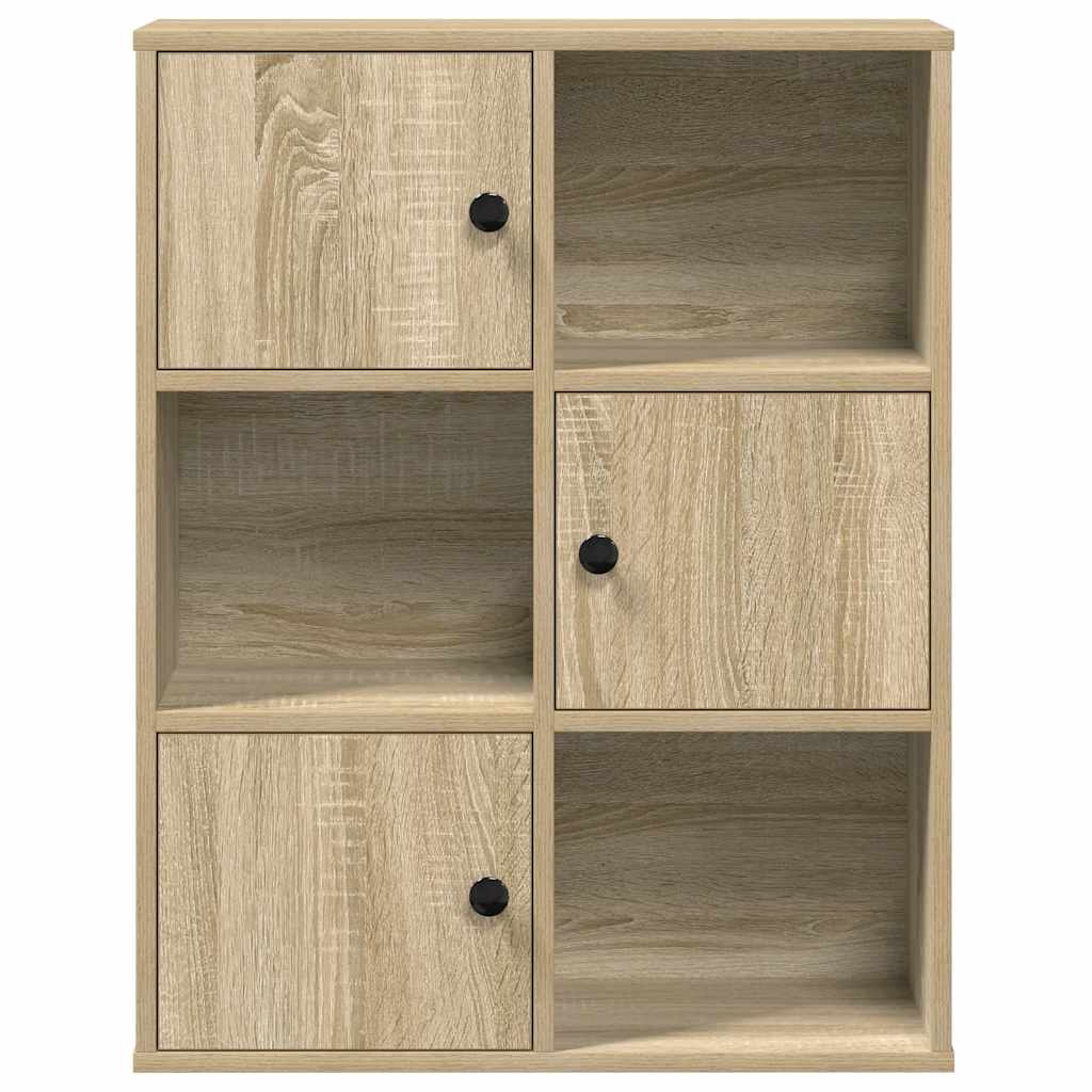Modern Wooden Bookcase With Closed & Open Storage Compartments Wood Book Cabinet