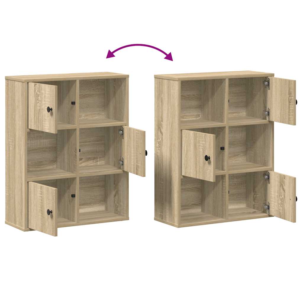 Modern Wooden Bookcase With Closed & Open Storage Compartments Wood Book Cabinet
