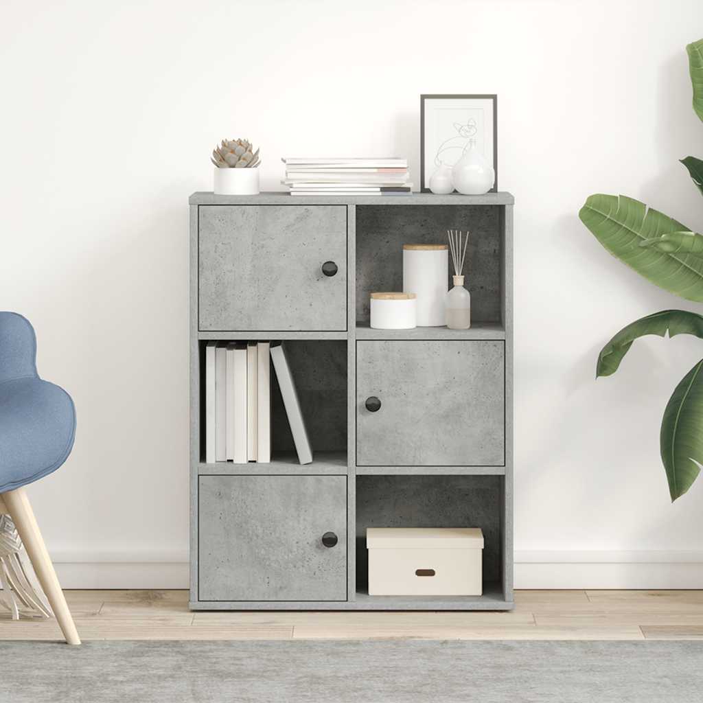 Modern Wooden Bookcase With Closed & Open Storage Compartments Wood Book Cabinet