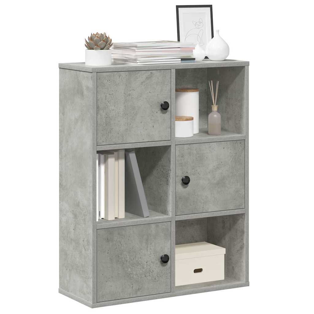 Modern Wooden Bookcase With Closed & Open Storage Compartments Wood Book Cabinet