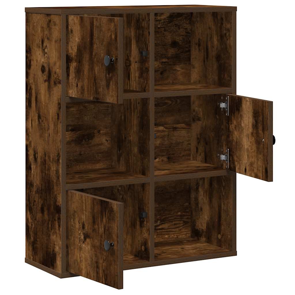 Modern Wooden Bookcase With Closed & Open Storage Compartments Wood Book Cabinet