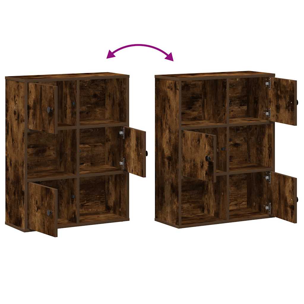 Modern Wooden Bookcase With Closed & Open Storage Compartments Wood Book Cabinet