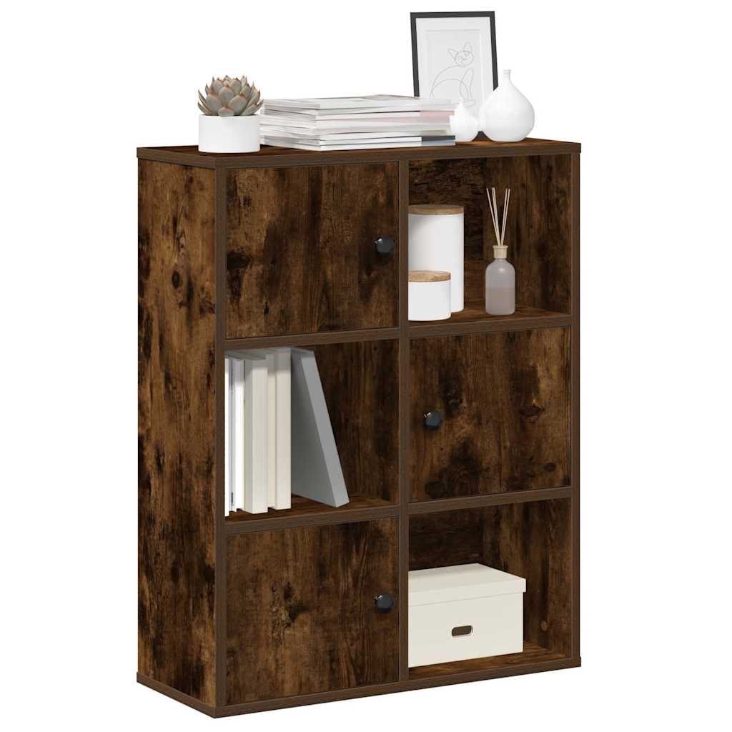 Modern Wooden Bookcase With Closed & Open Storage Compartments Wood Book Cabinet