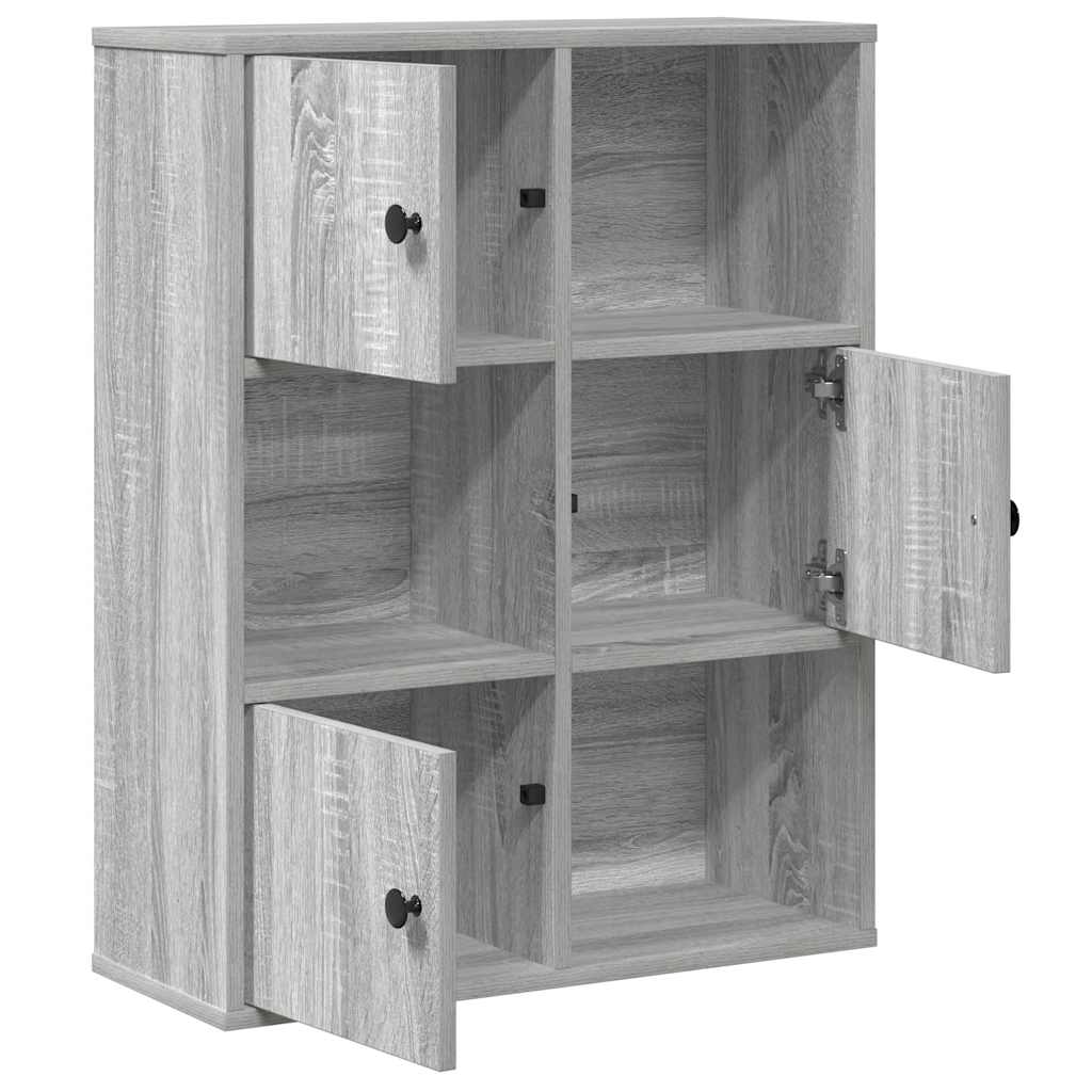 Modern Wooden Bookcase With Closed & Open Storage Compartments Wood Book Cabinet