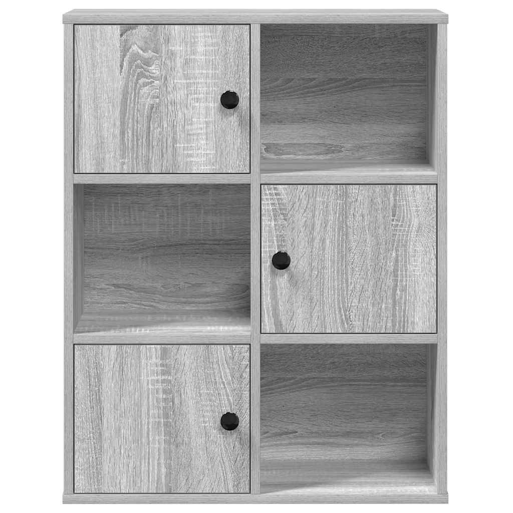 Modern Wooden Bookcase With Closed & Open Storage Compartments Wood Book Cabinet