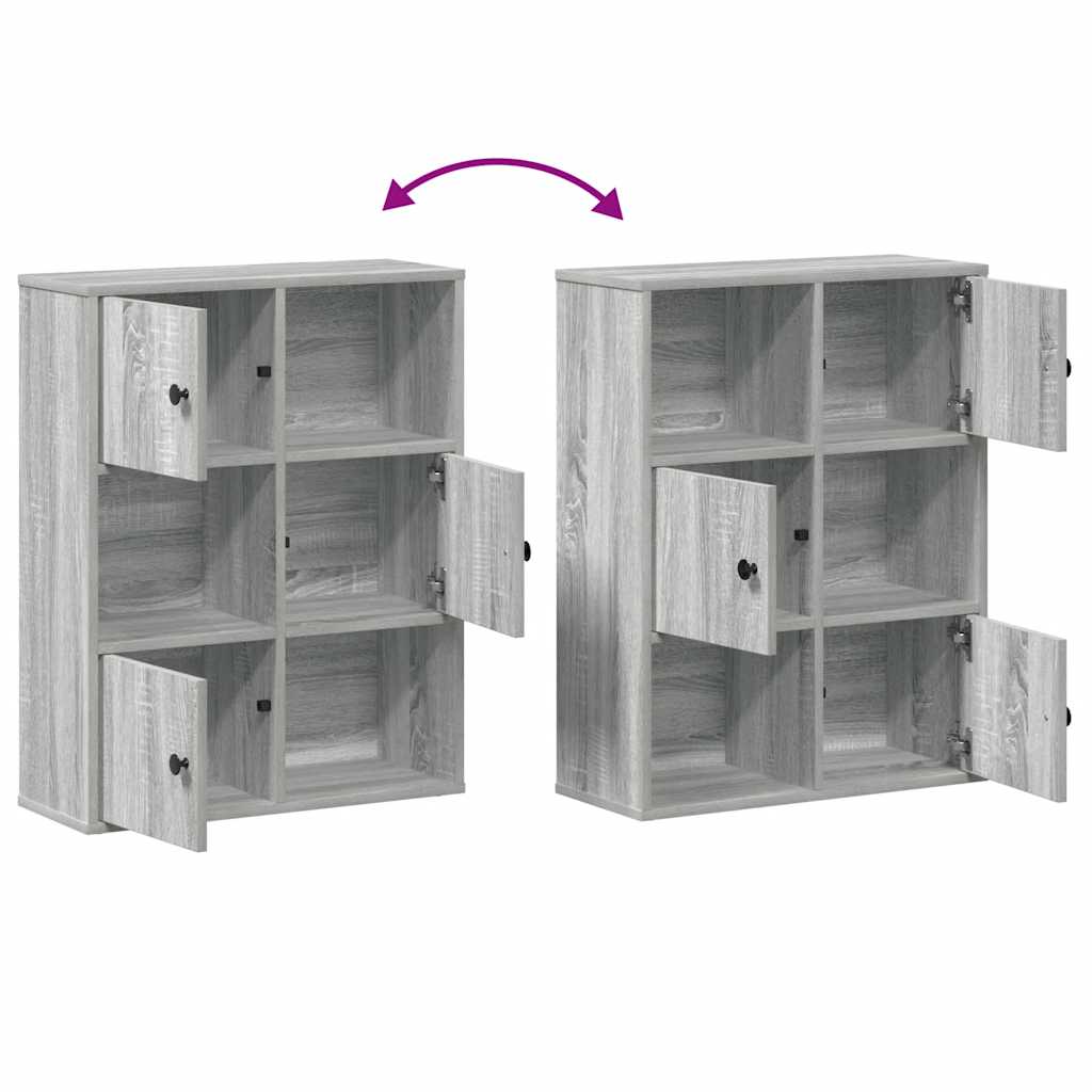 Modern Wooden Bookcase With Closed & Open Storage Compartments Wood Book Cabinet