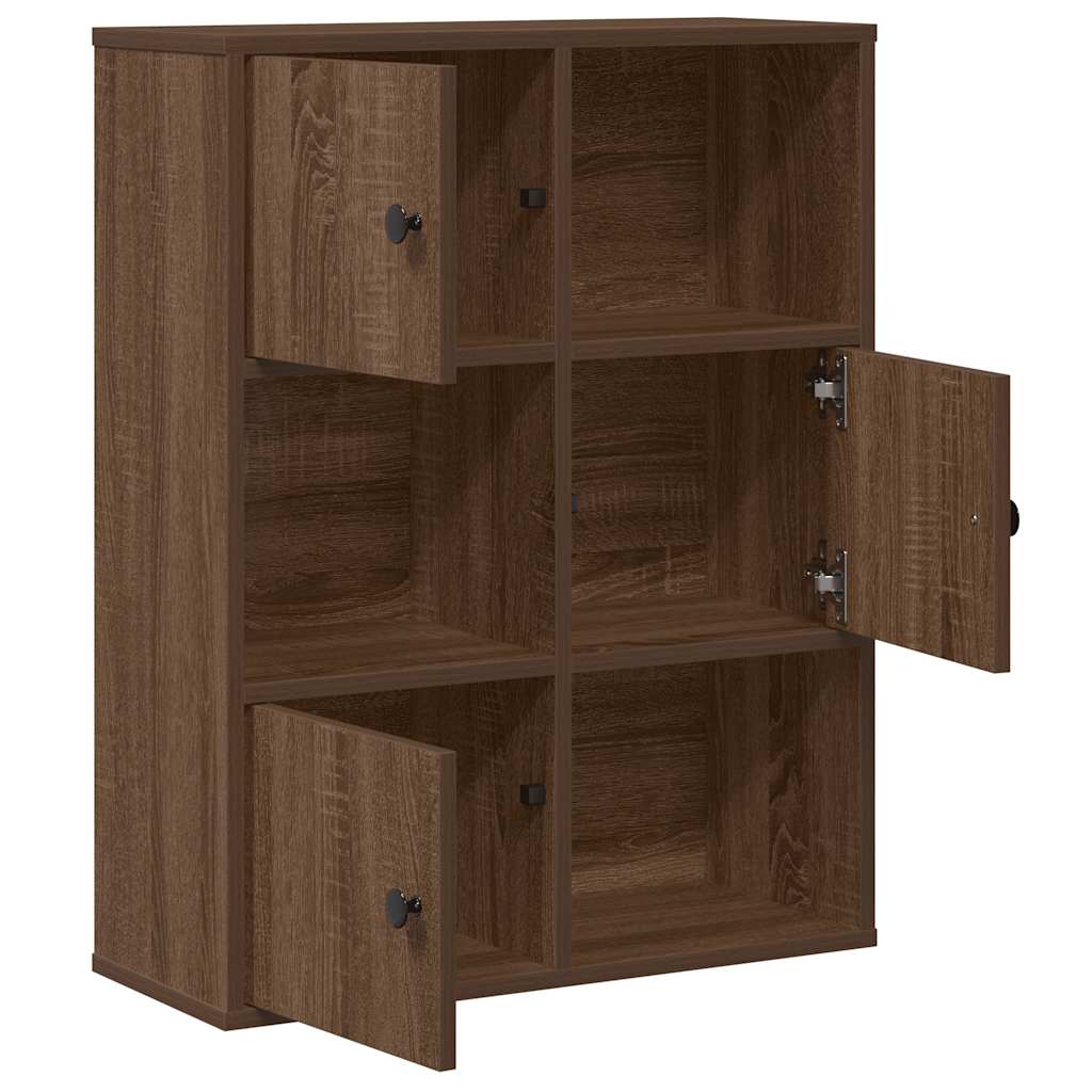 Modern Wooden Bookcase With Closed & Open Storage Compartments Wood Book Cabinet
