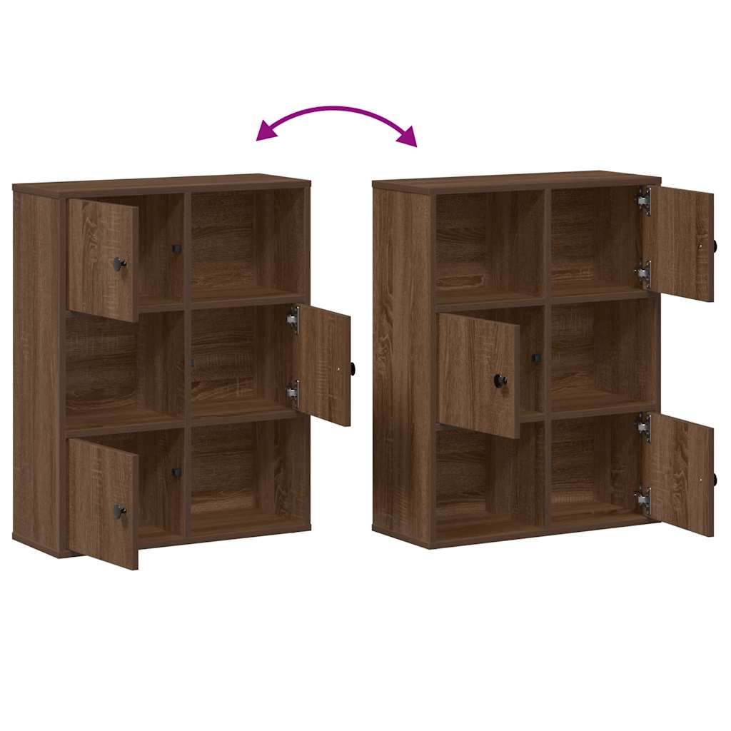 Modern Wooden Bookcase With Closed & Open Storage Compartments Wood Book Cabinet