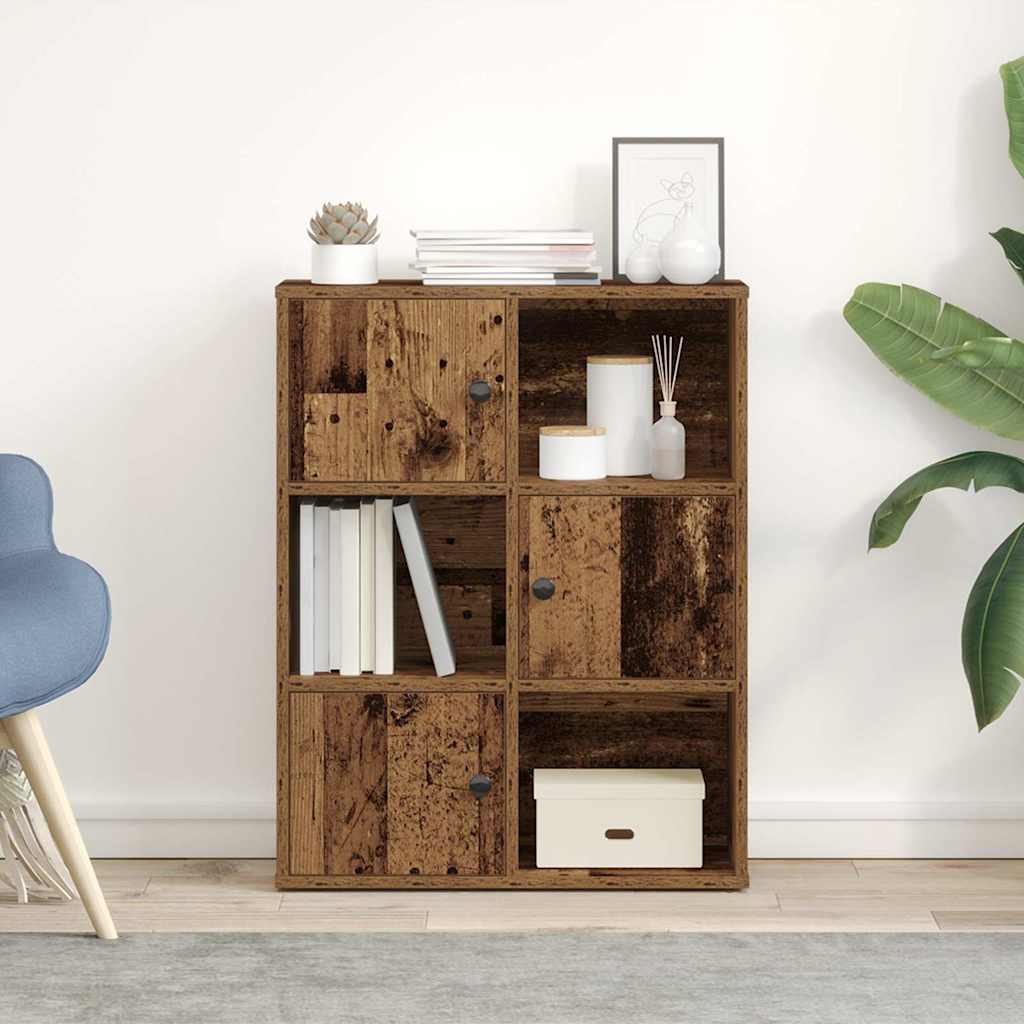 Modern Wooden Bookcase With Closed & Open Storage Compartments Wood Book Cabinet