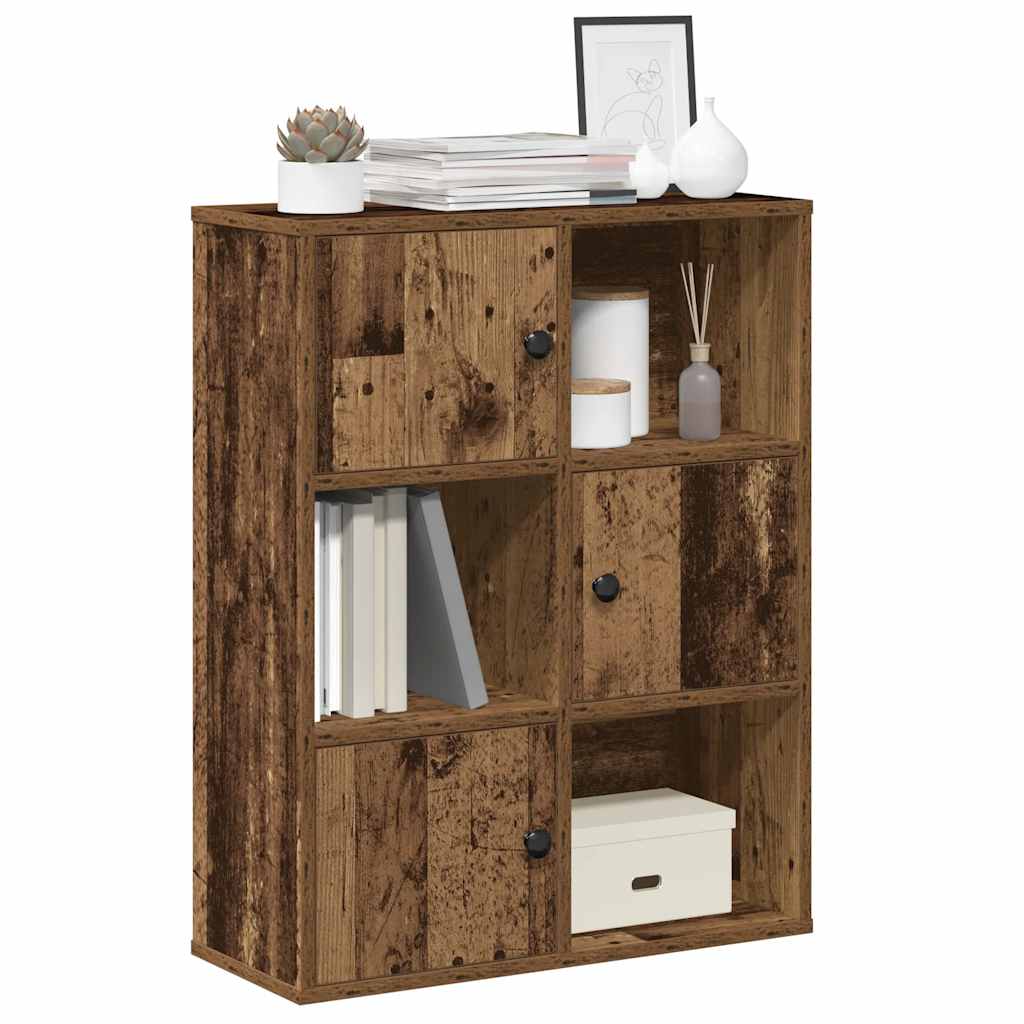 Modern Wooden Bookcase With Closed & Open Storage Compartments Wood Book Cabinet