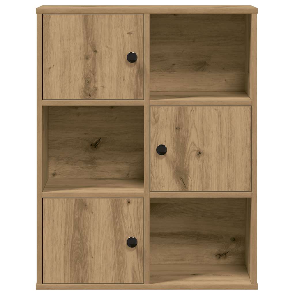 Modern Wooden Bookcase With Closed & Open Storage Compartments Wood Book Cabinet