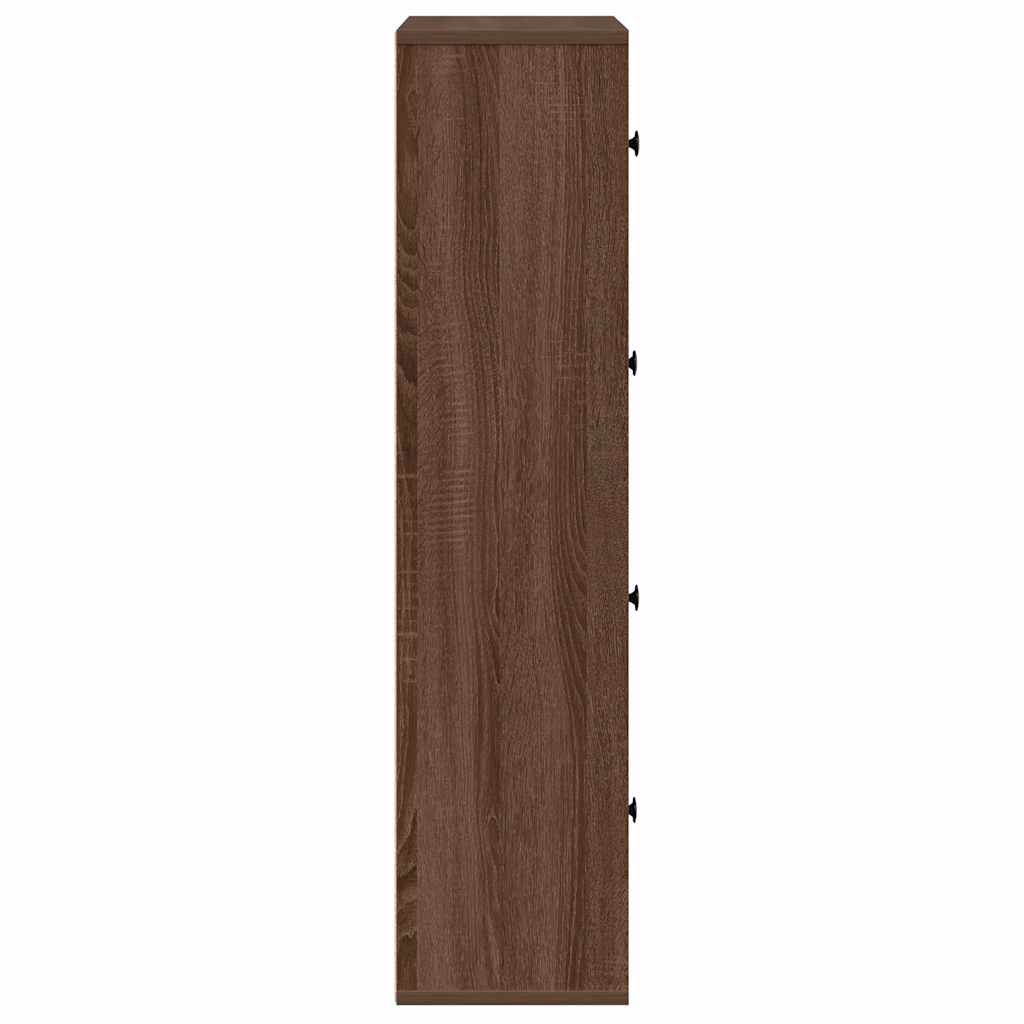 Bookcase Brown Oak 60x24x101.5 cm Engineered Wood