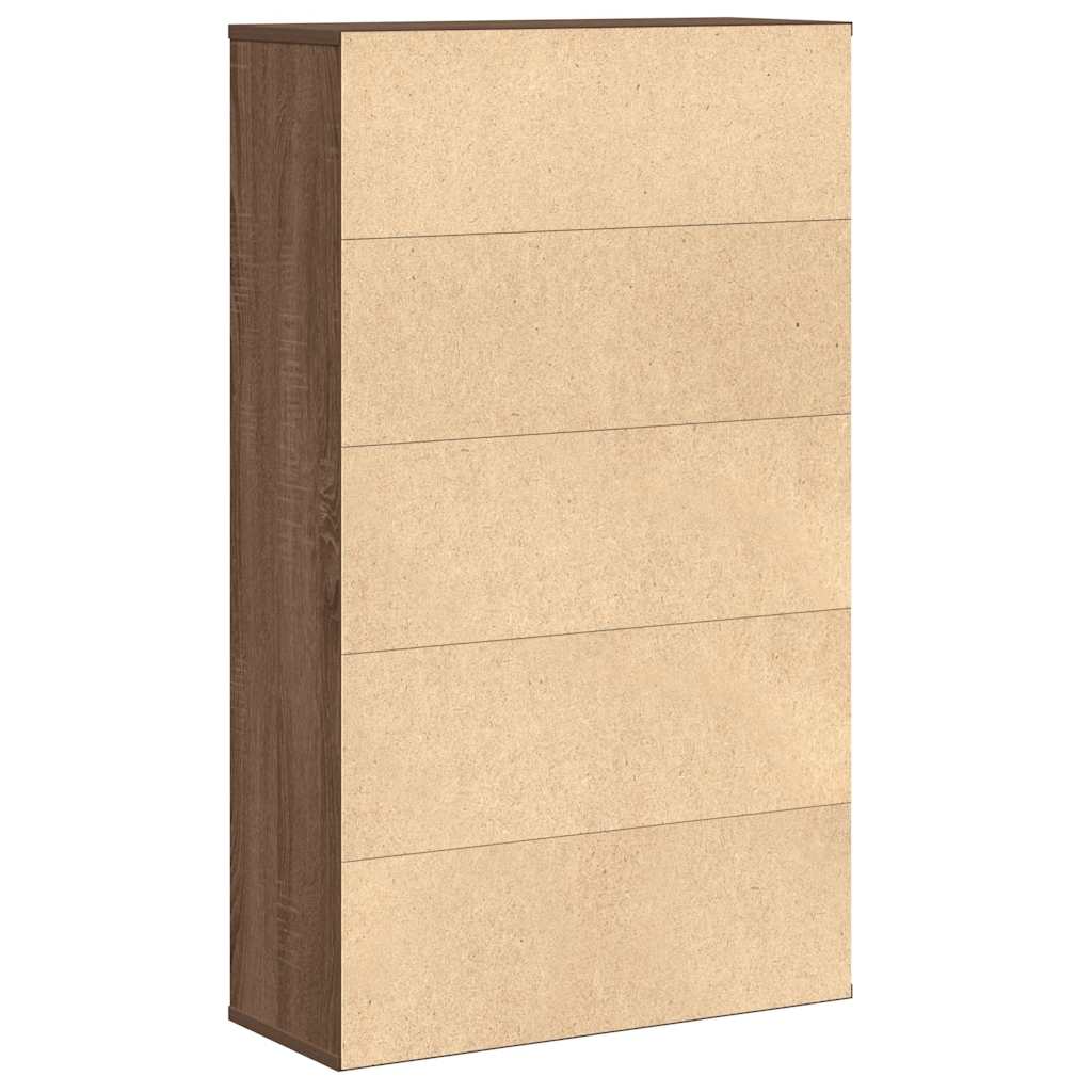 Bookcase Brown Oak 60x24x101.5 cm Engineered Wood