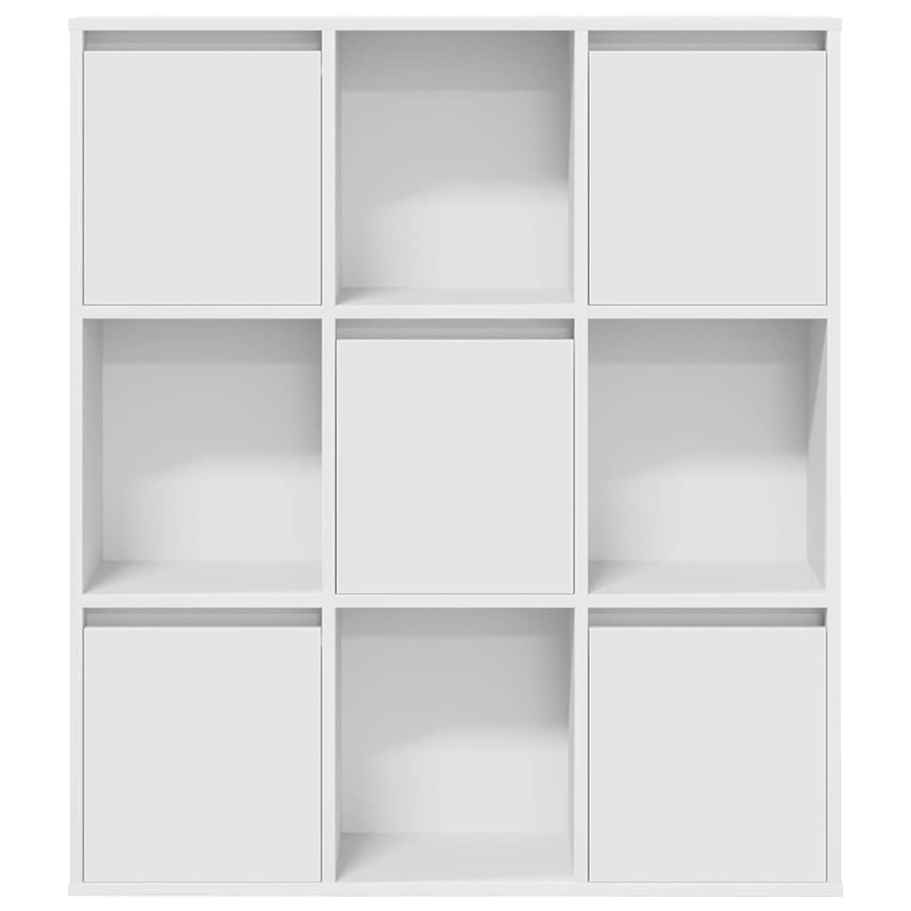 Bookcase White 89x24x101.5 cm Engineered Wood