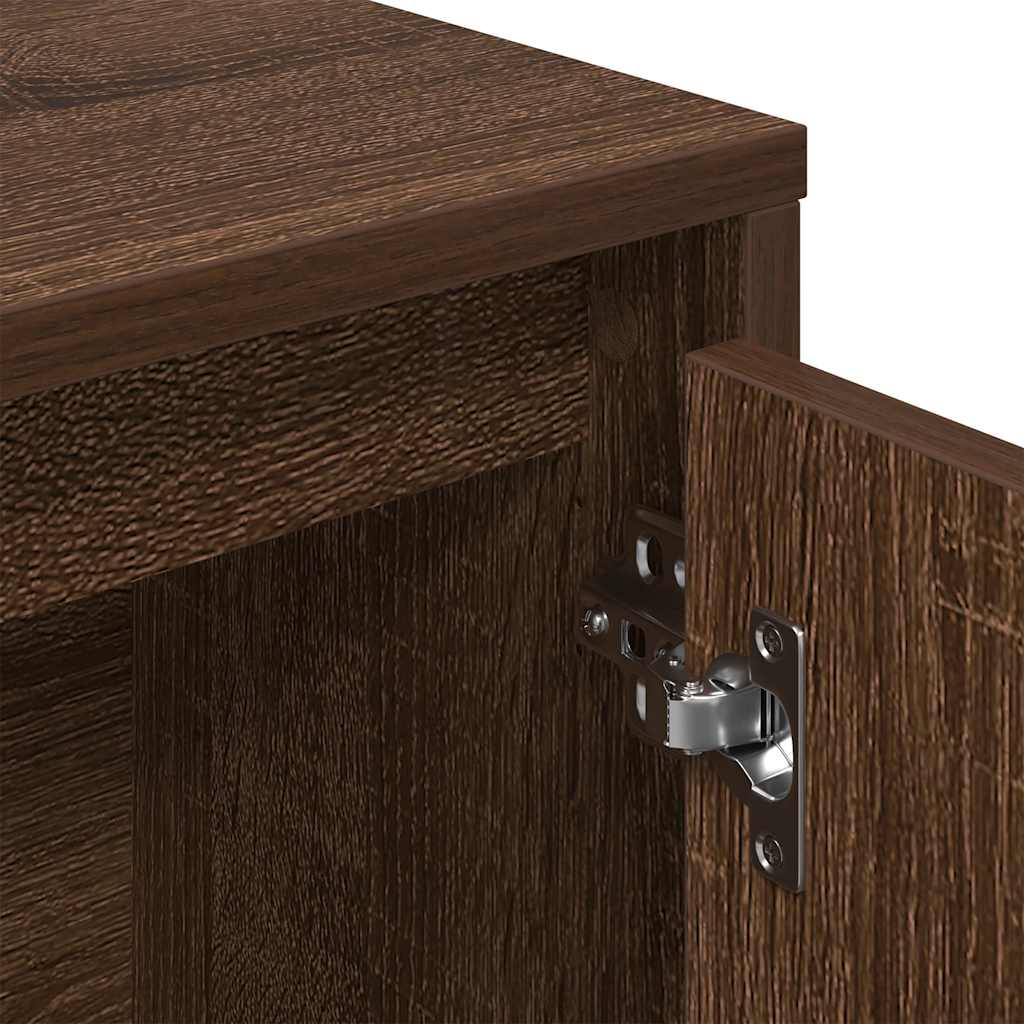 Bookcase Brown Oak 89x24x101.5 cm Engineered Wood