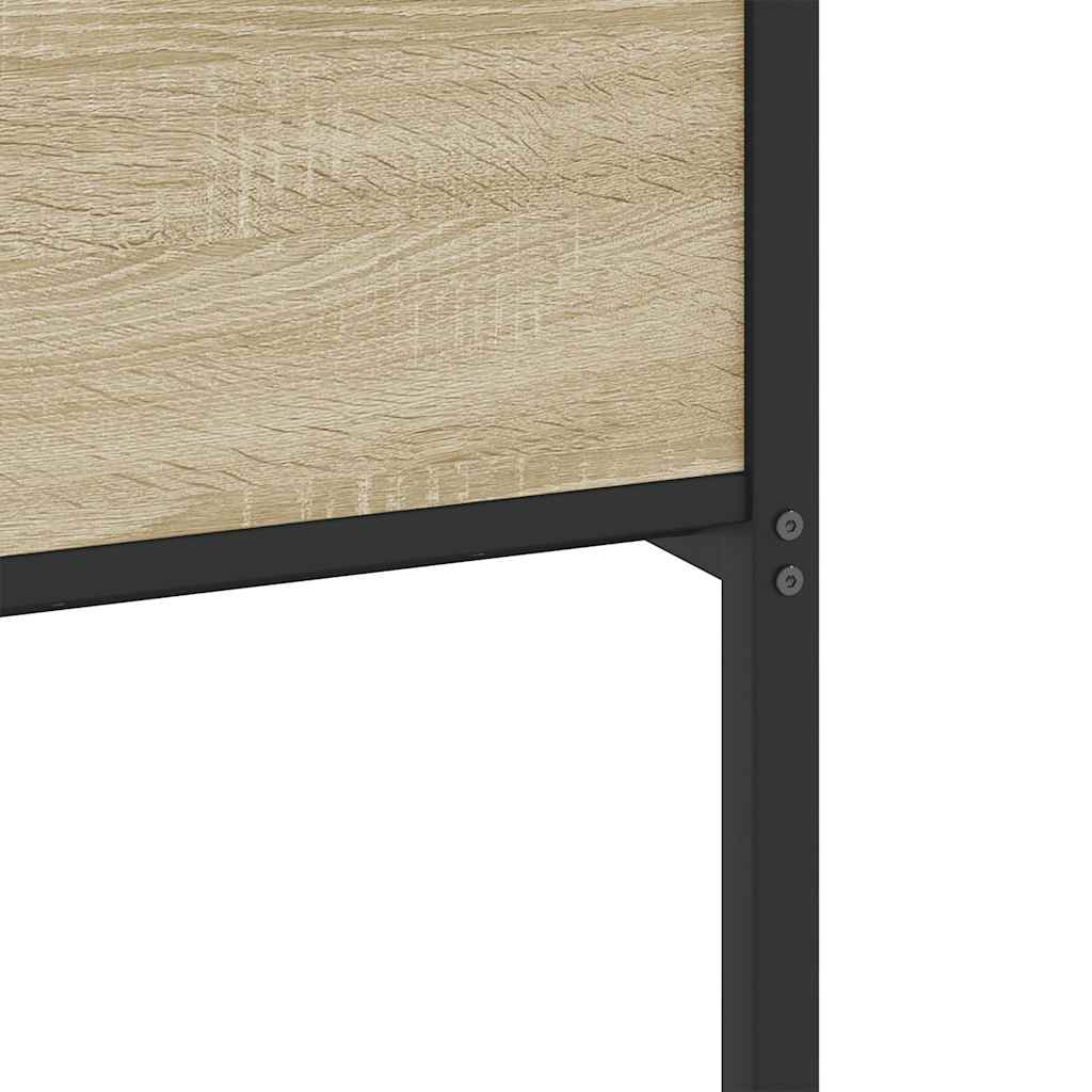 Metal Bed Frame without Mattress Sonoma Oak 193x201 cm