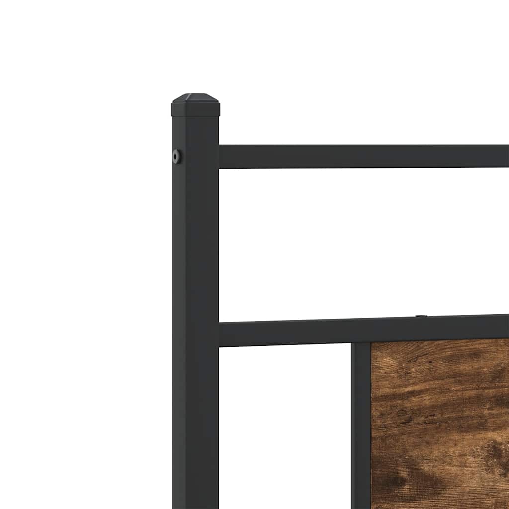Bed Frame without Mattress Smoked Oak 80x200 cm Engineered Wood