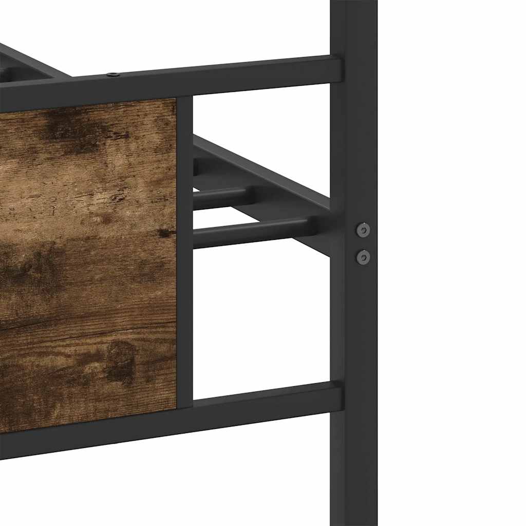 Bed Frame without Mattress Smoked Oak 80x200 cm Engineered Wood
