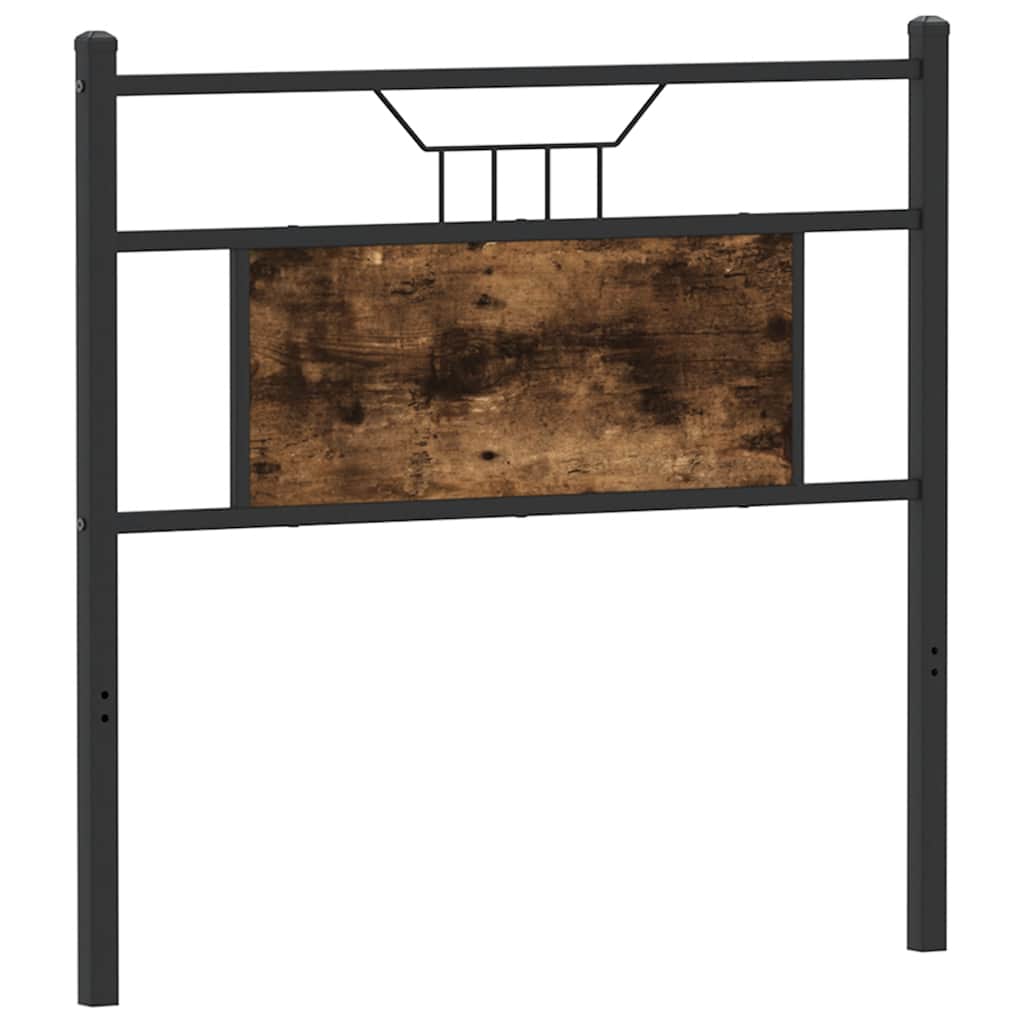 Headboard Smoked Oak 90 cm Engineered Wood and Steel