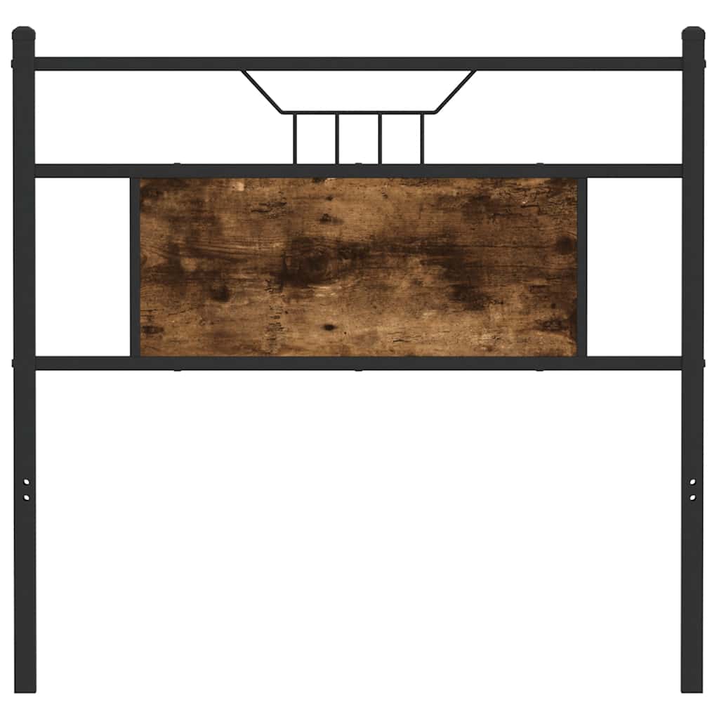 Headboard Smoked Oak 90 cm Engineered Wood and Steel