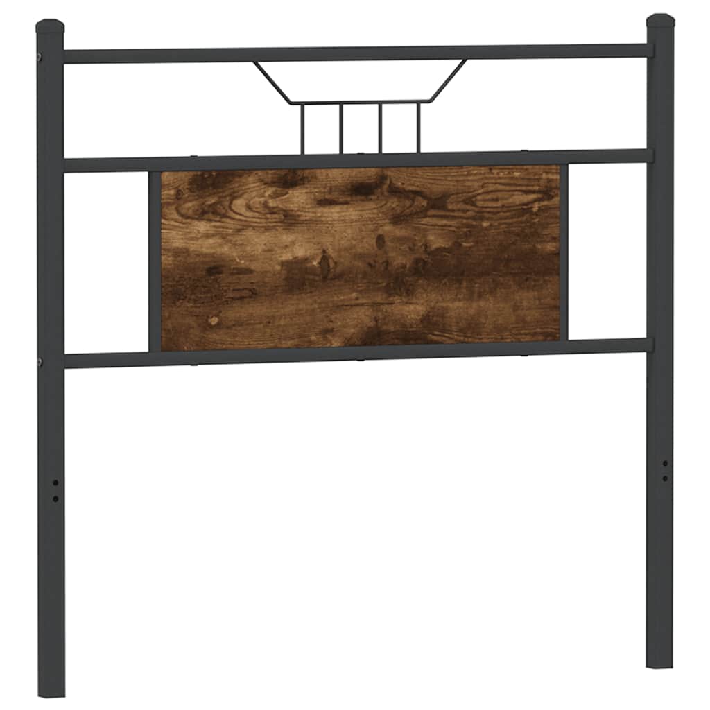 Headboard Smoked Oak 90 cm Engineered Wood and Steel