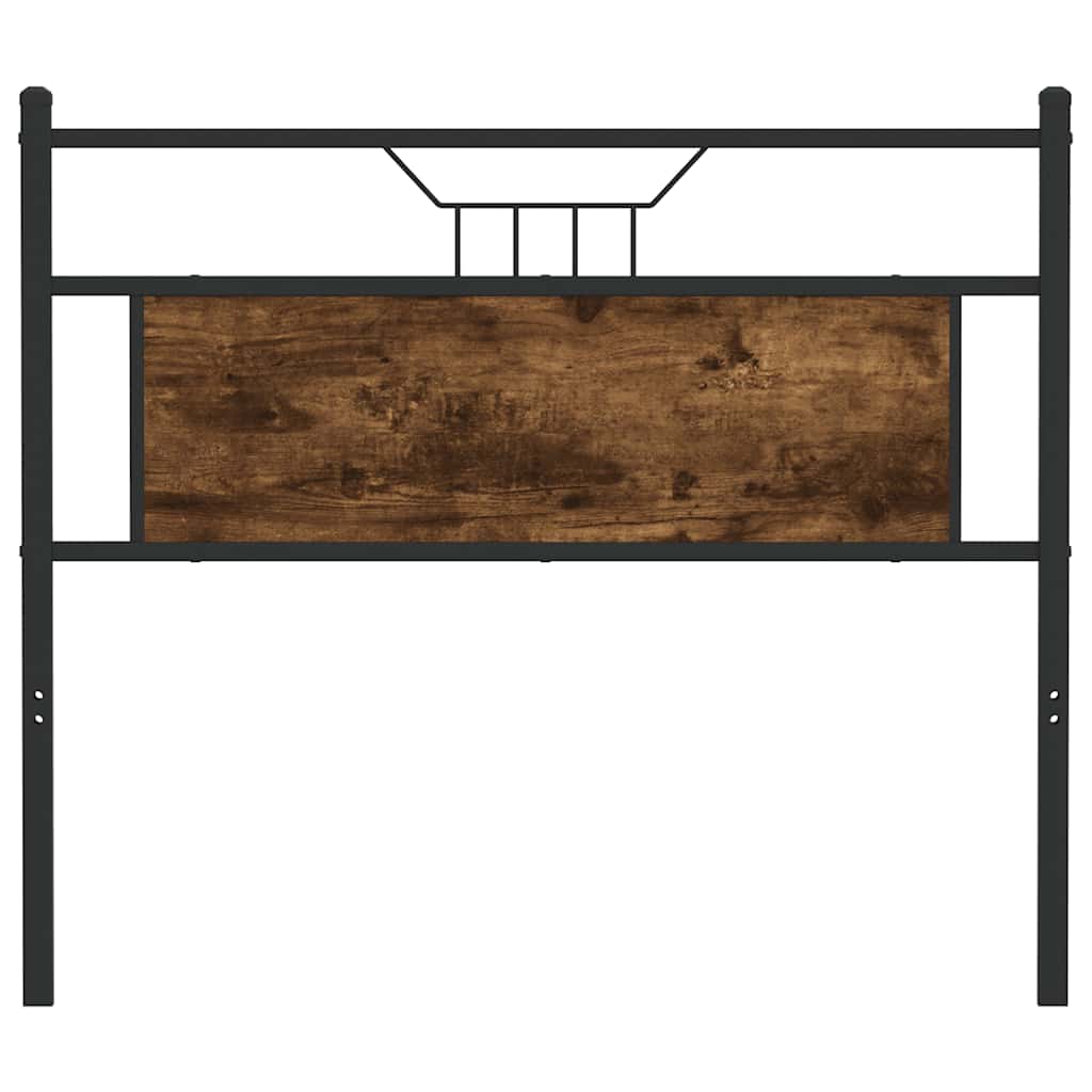 Headboard Smoked Oak 100 cm Engineered Wood and Steel