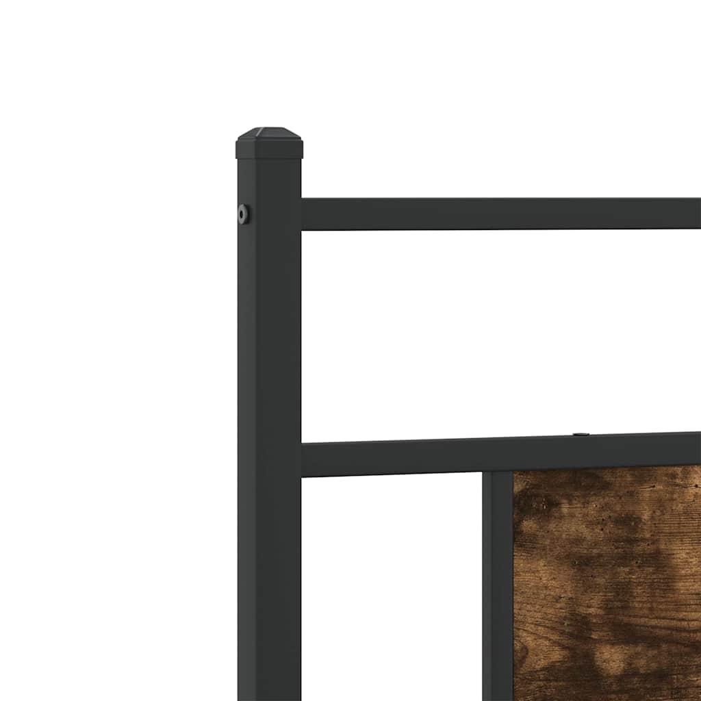 Headboard Smoked Oak 100 cm Engineered Wood and Steel