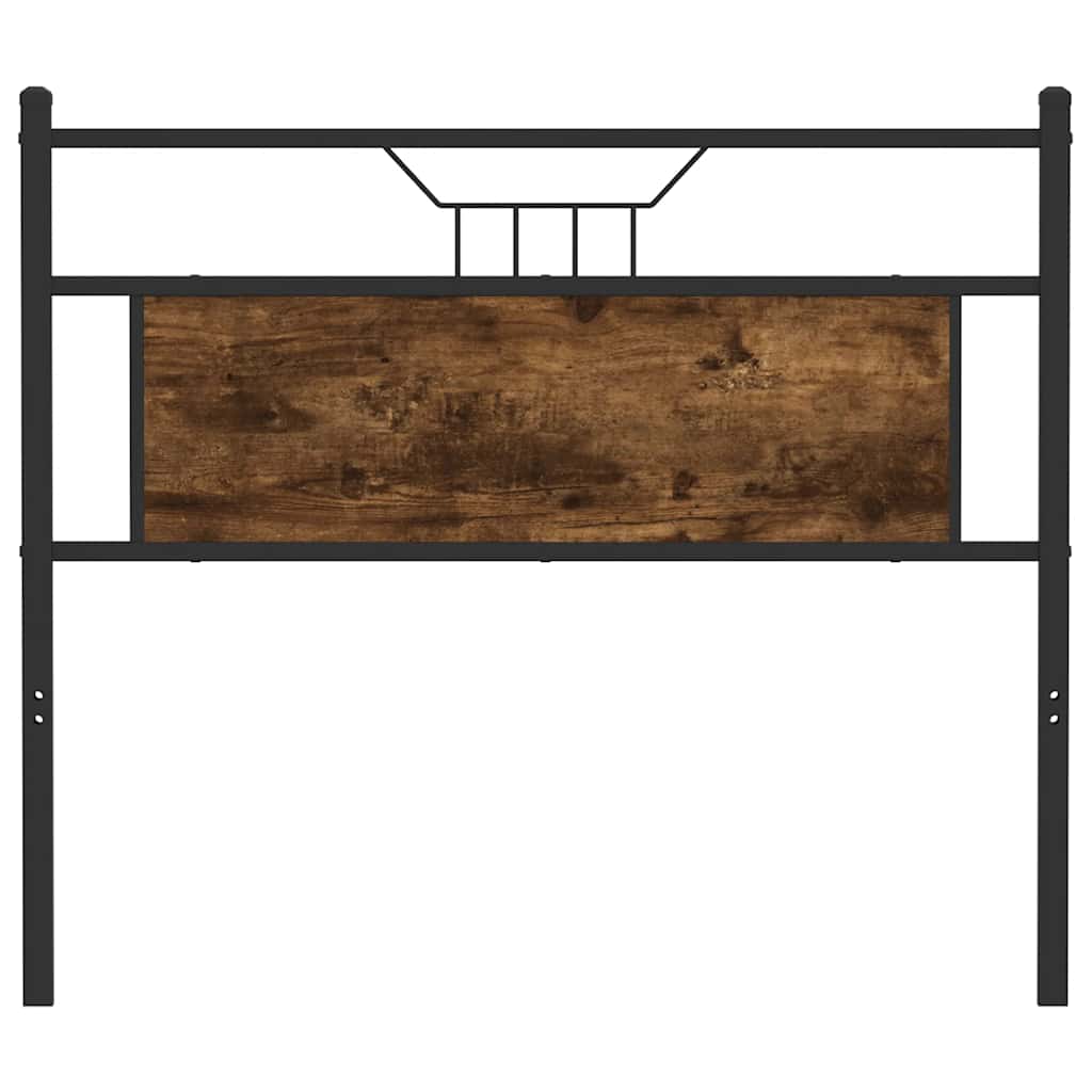 Headboard Smoked Oak 107 cm Engineered Wood and Steel
