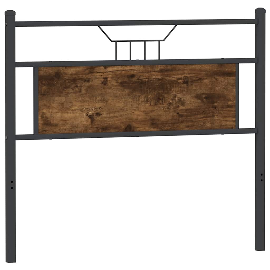 Headboard Smoked Oak 107 cm Engineered Wood and Steel