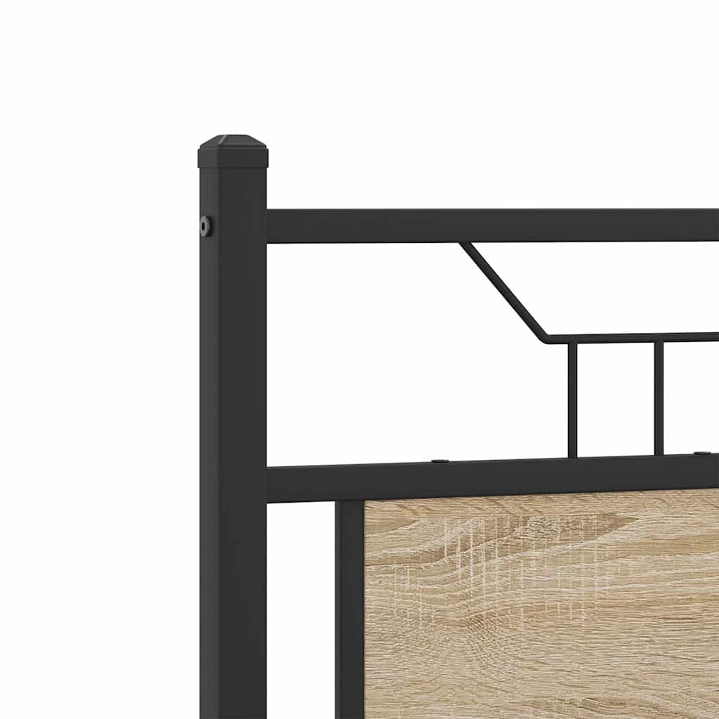 Bed Frame without Mattress Sonoma Oak 150x200 cm King Size Engineered Wood