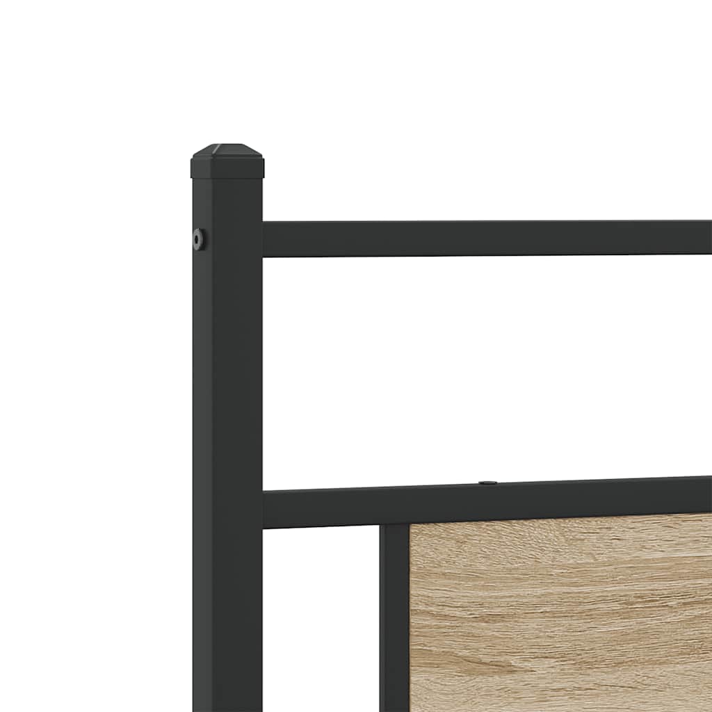 Bed Frame without Mattress Sonoma Oak 193x203 cm Engineered Wood
