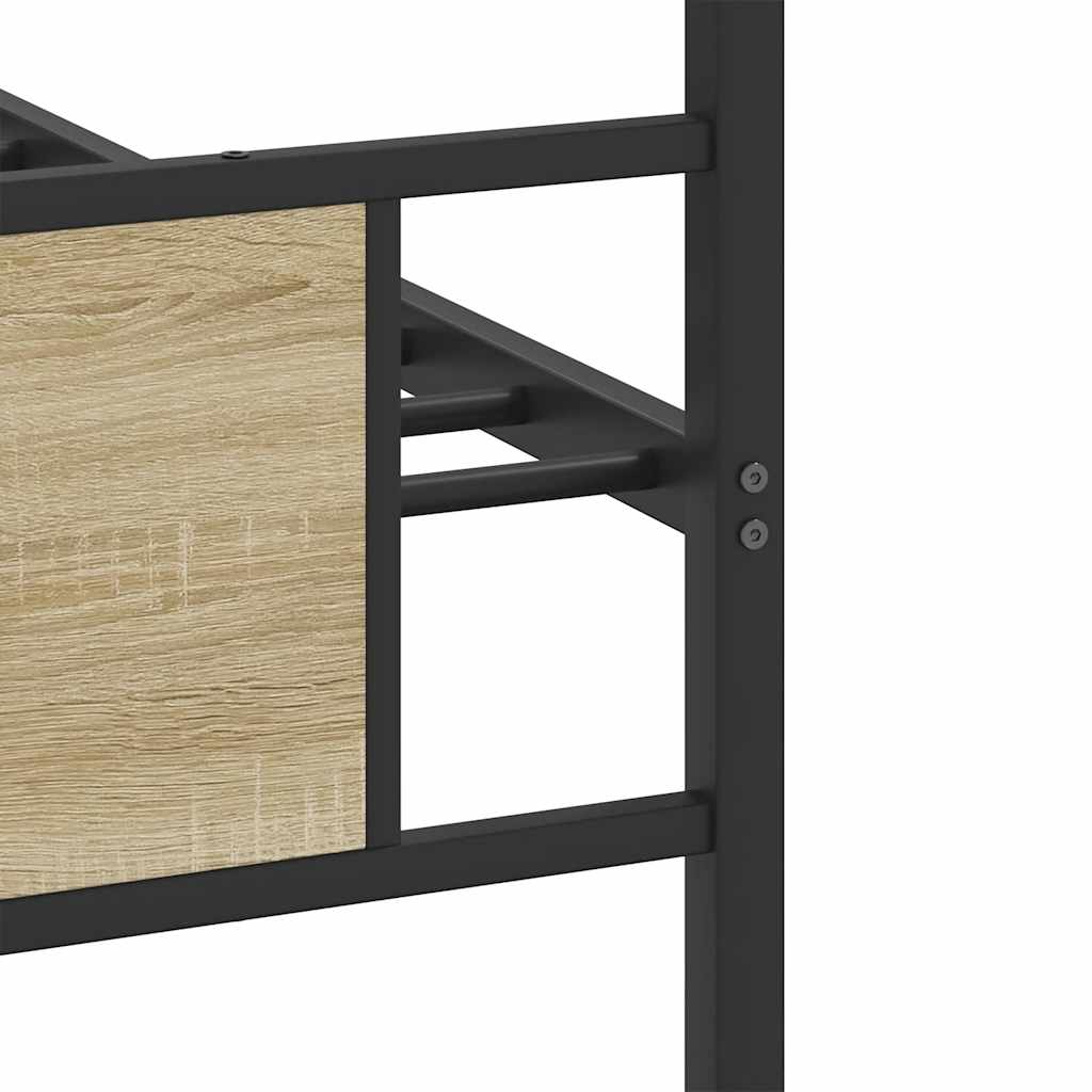 Bed Frame without Mattress Sonoma Oak 80x200 cm Engineered Wood