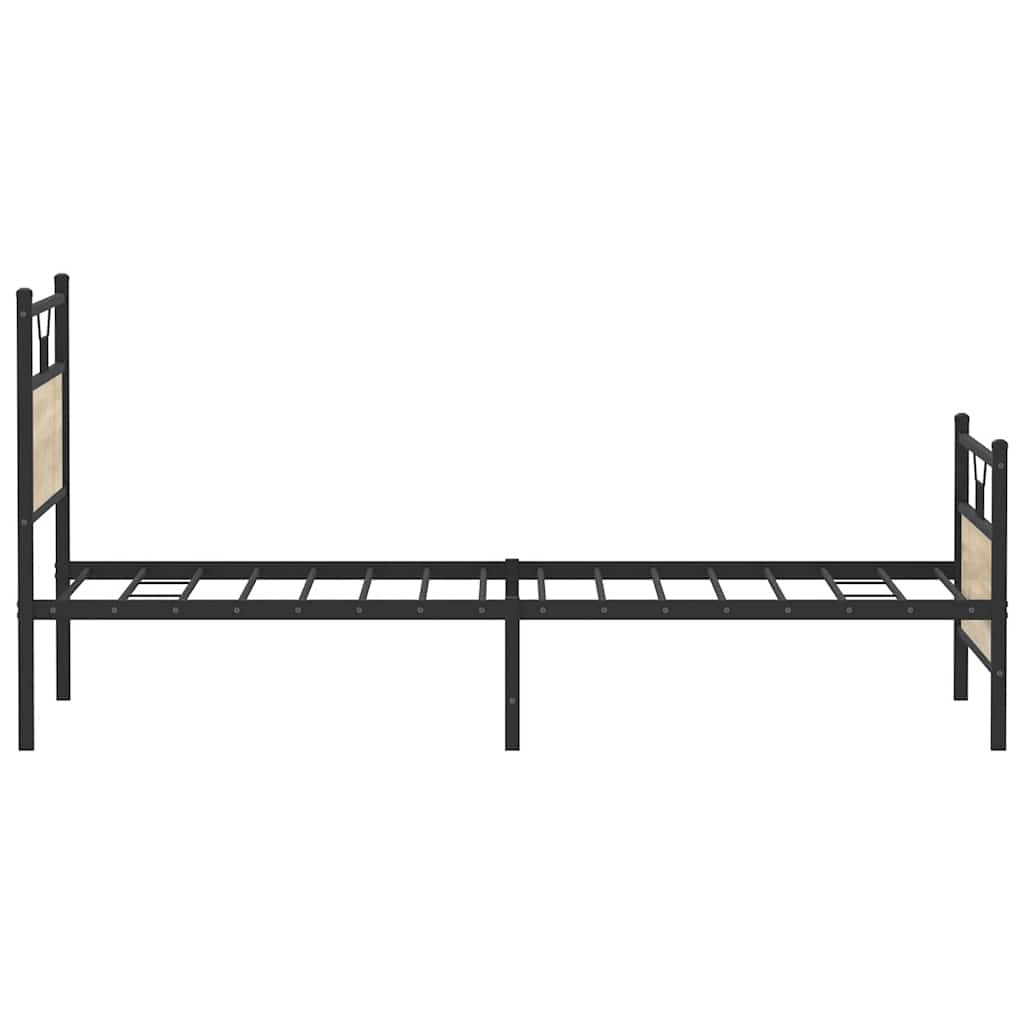 Bed Frame without Mattress Sonoma Oak 100x200 cm Engineered Wood