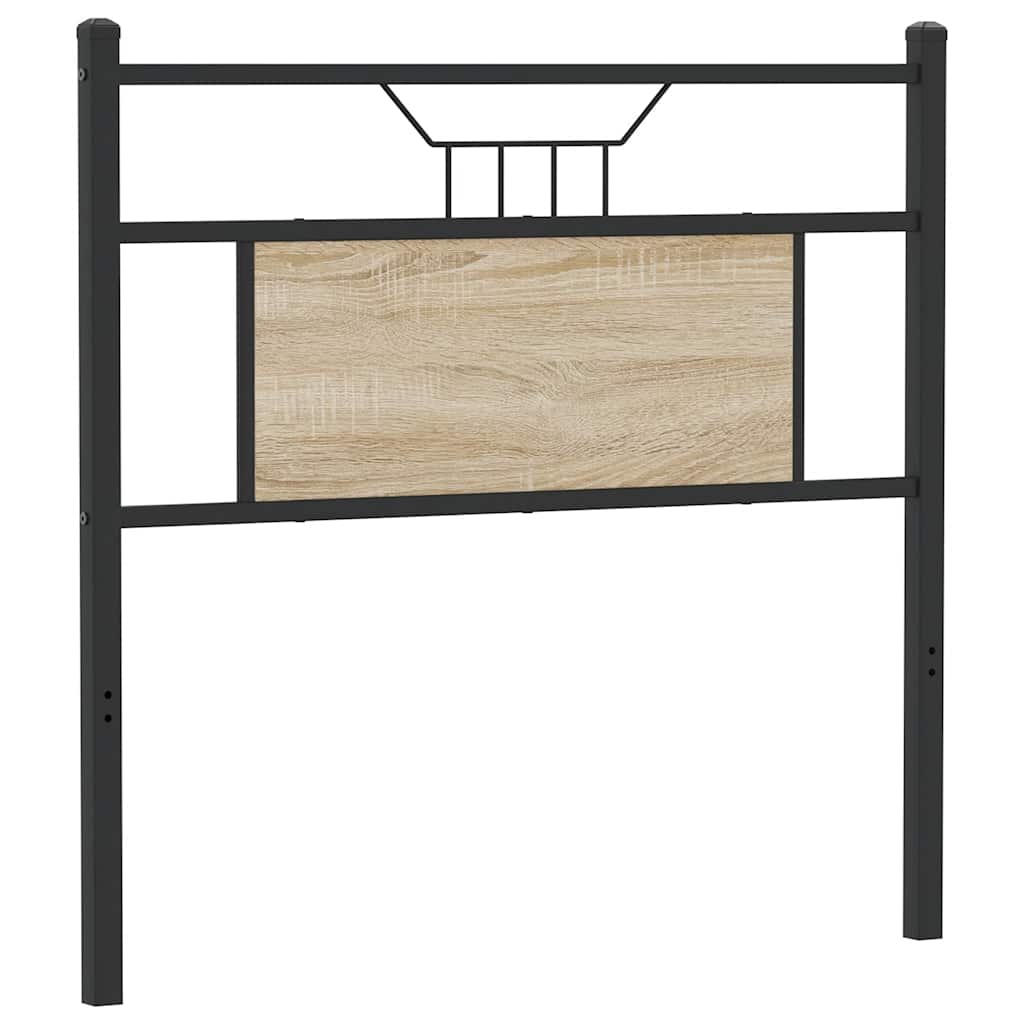 Headboard Sonoma Oak 75 cm Engineered Wood and Steel