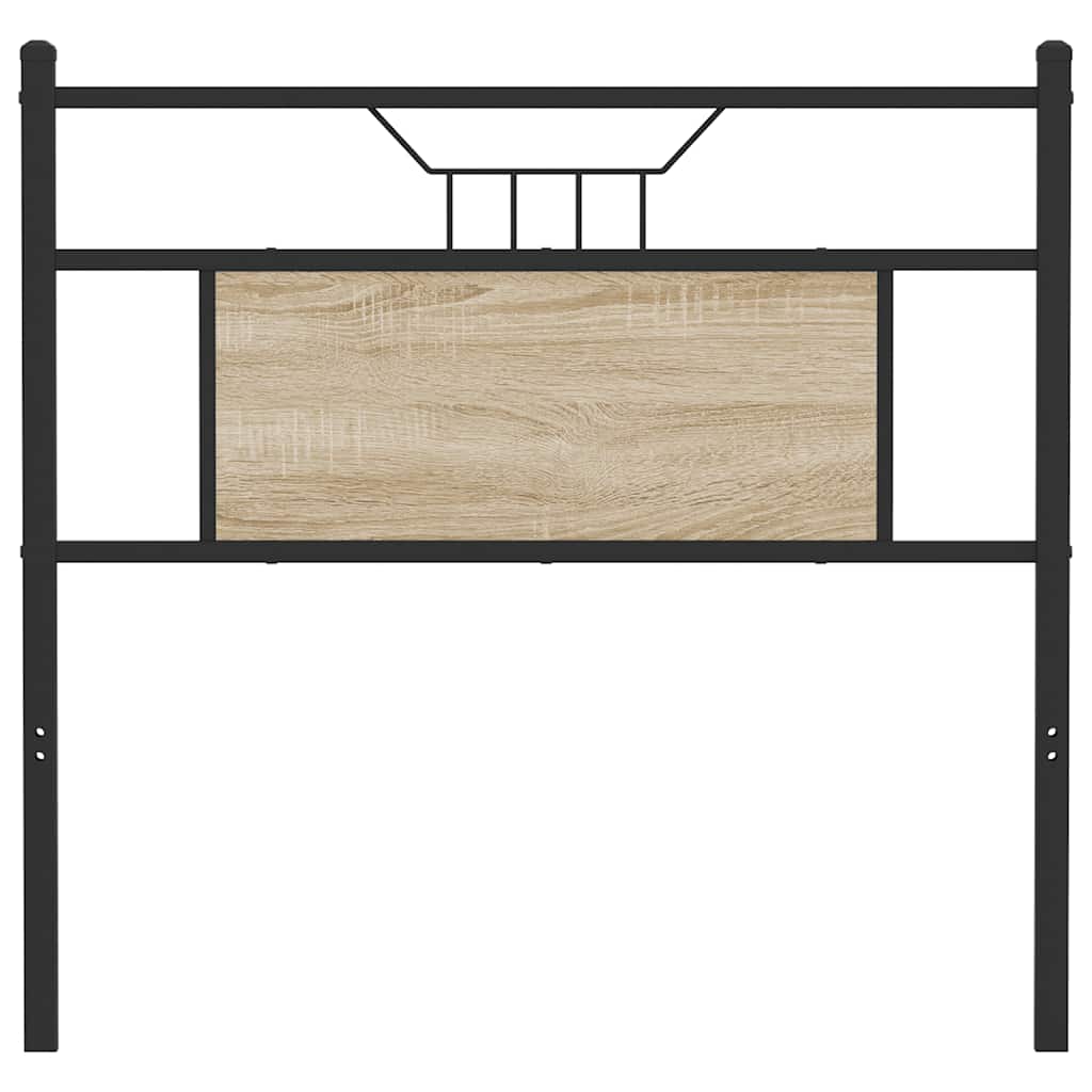 Headboard Sonoma Oak 75 cm Engineered Wood and Steel