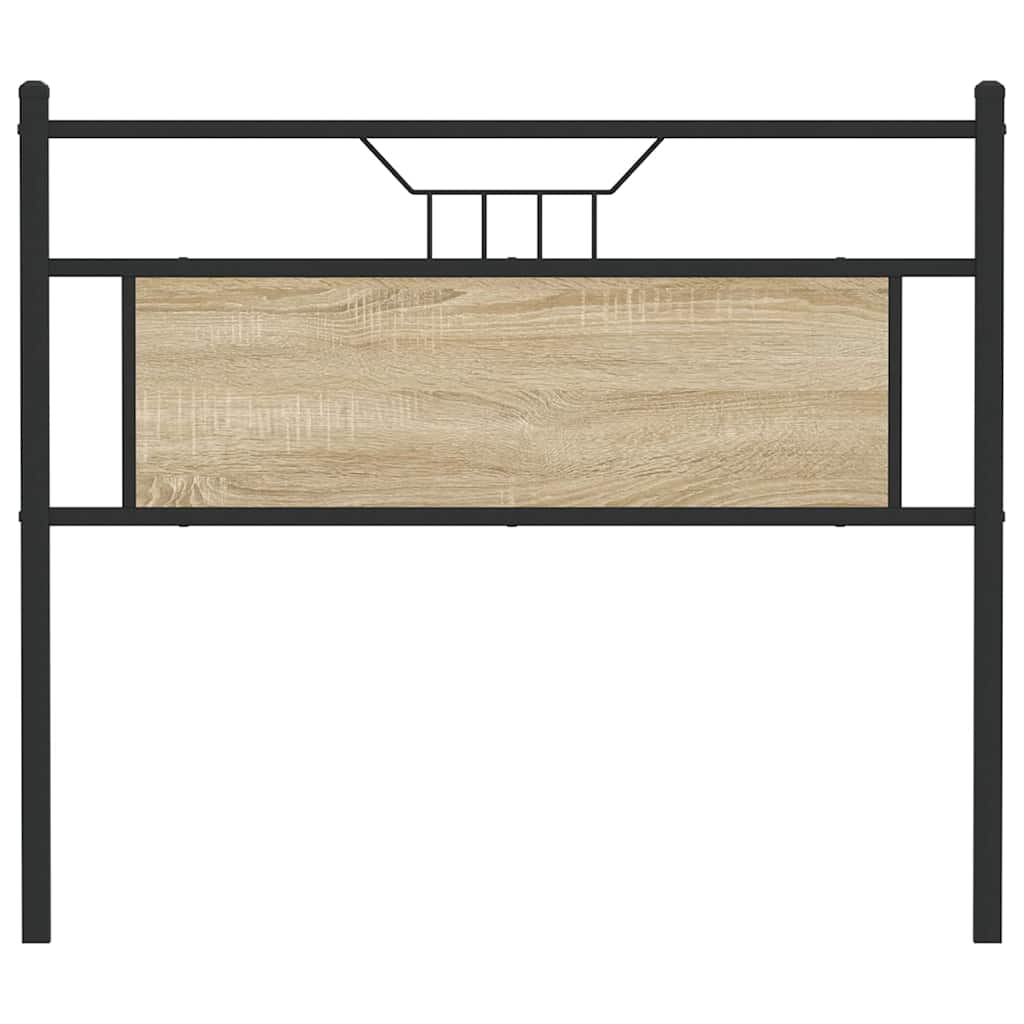 Headboard Sonoma Oak 107 cm Engineered Wood and Steel